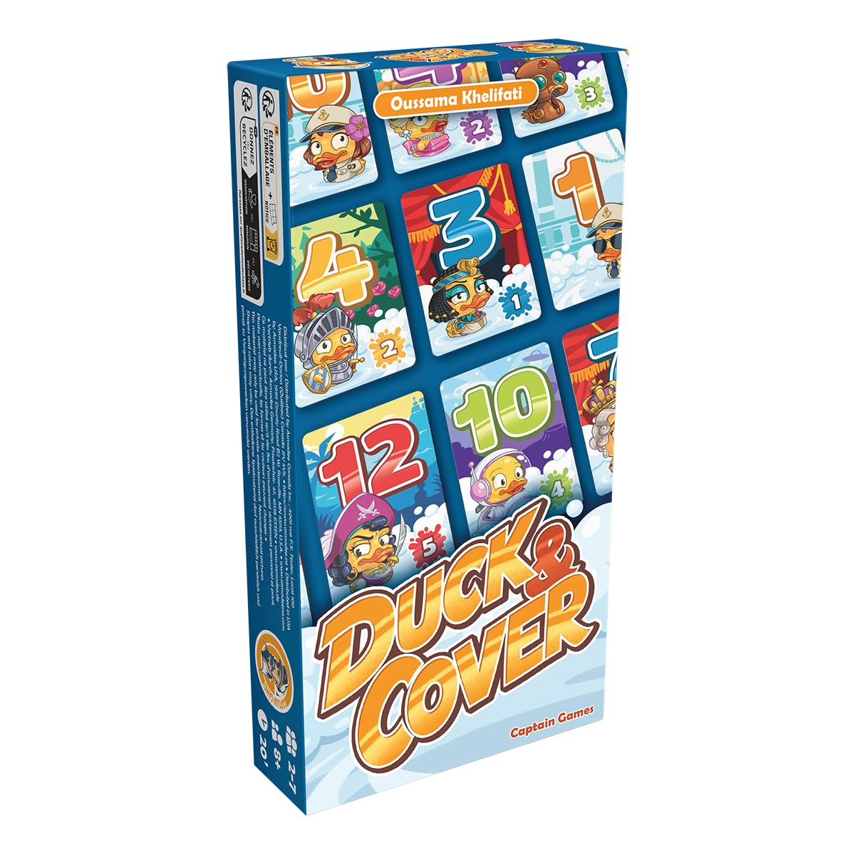 Captain Games Duck and Cover Familienkartenspiel für 2–7 Spieler, ab 8 Jahren