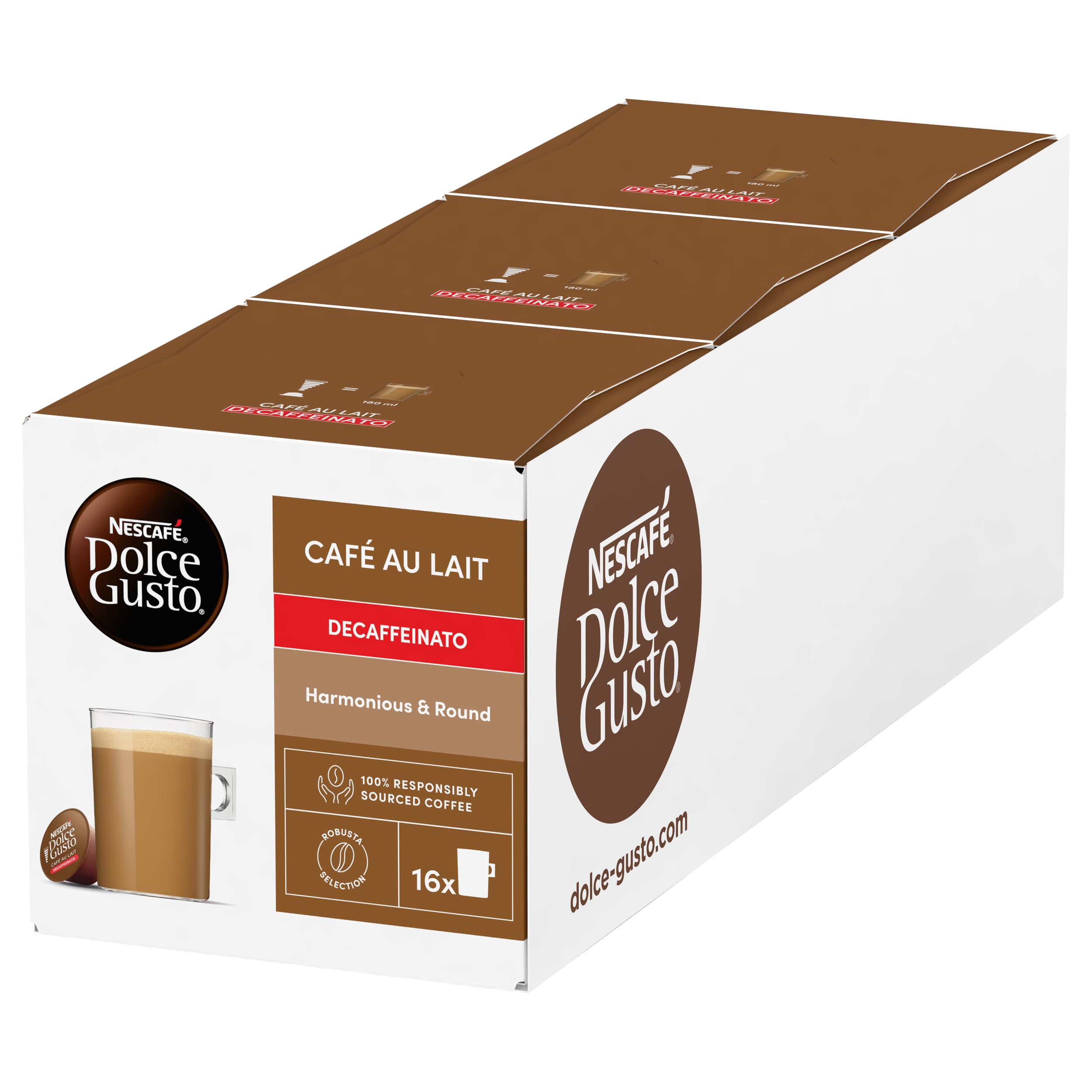 NESCAFÉ DOLCE GUSTO Café Au Lait Decaf Coffee Pods (48 Servings)