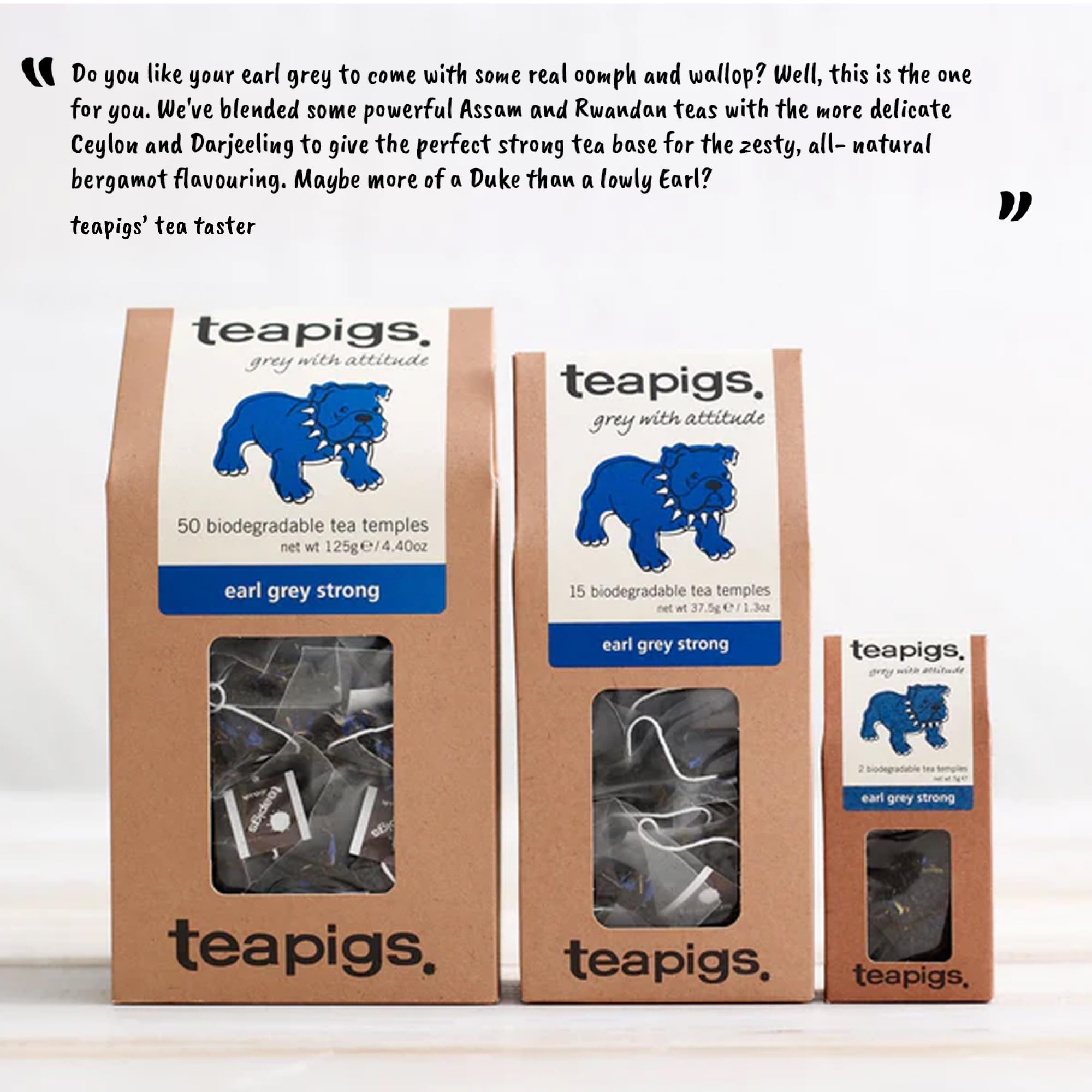 Tea Pigs Earl Grey Starker Tee 15 Beutel – Kräftiger Assam Schwarztee mit Bergamotte 4