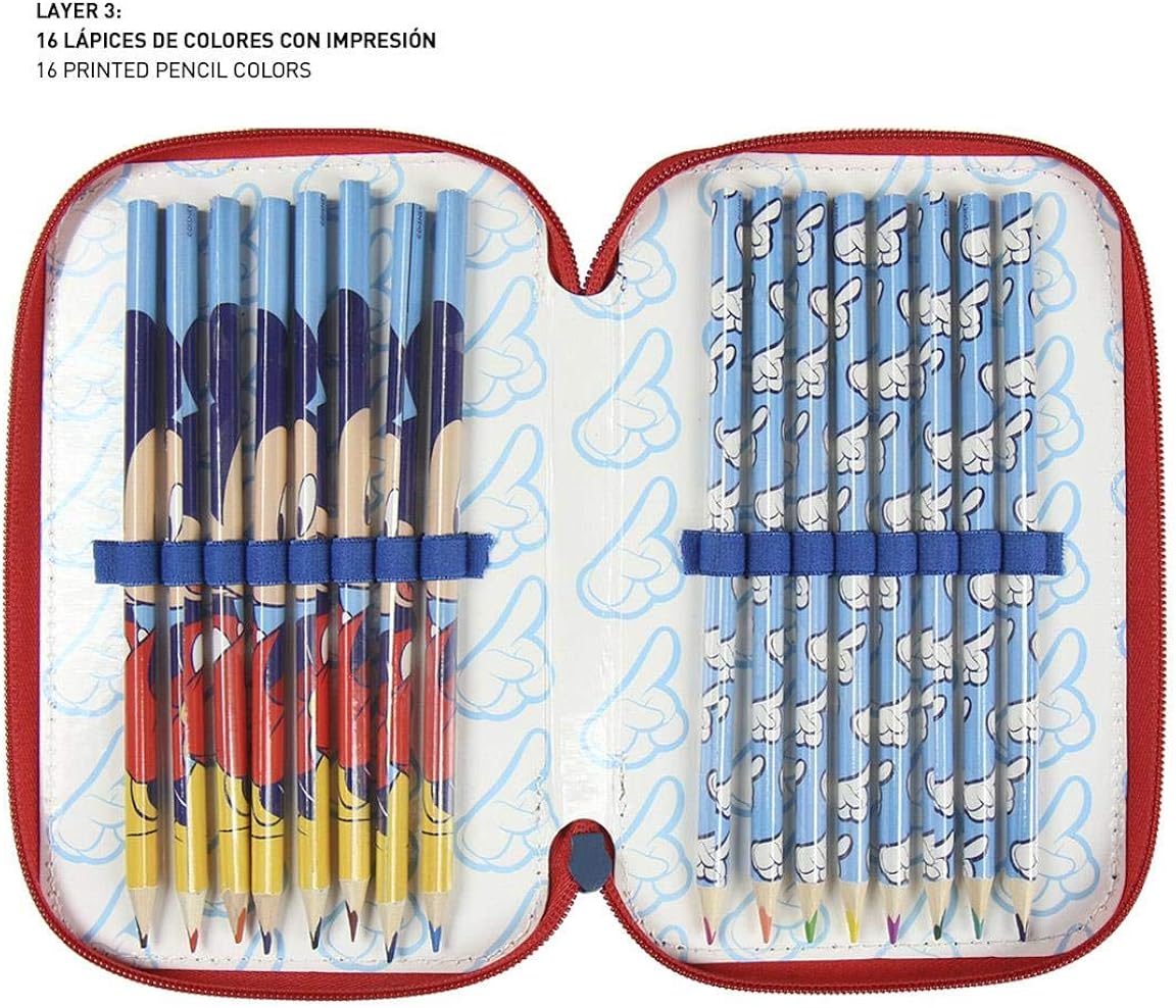 Cerdá Mickey Mouse Federmäppchen mit drei Fächern (CRD-2100003041) 5