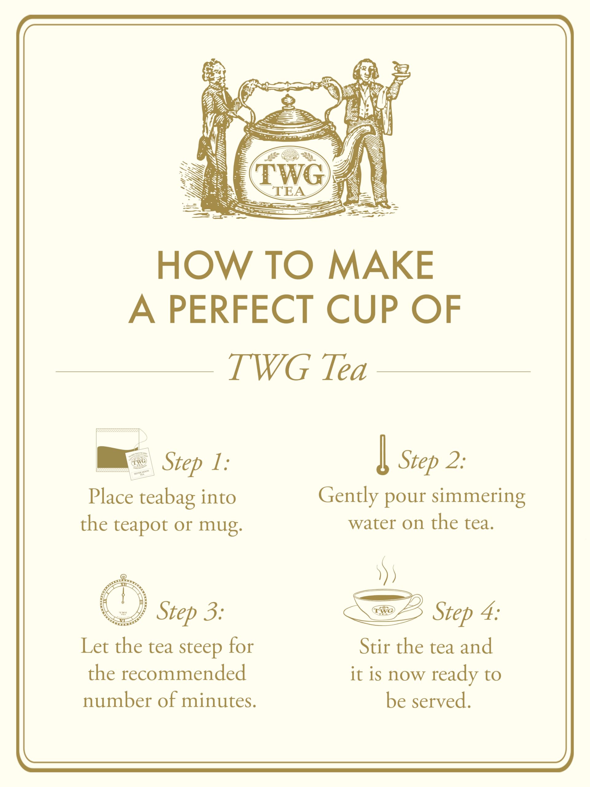 TWG Tea Moroccan Mint Tea - Green Tea with Spearmint Leaves - 15 Hand-Sewn Cotton Teabags - Gift Set 3