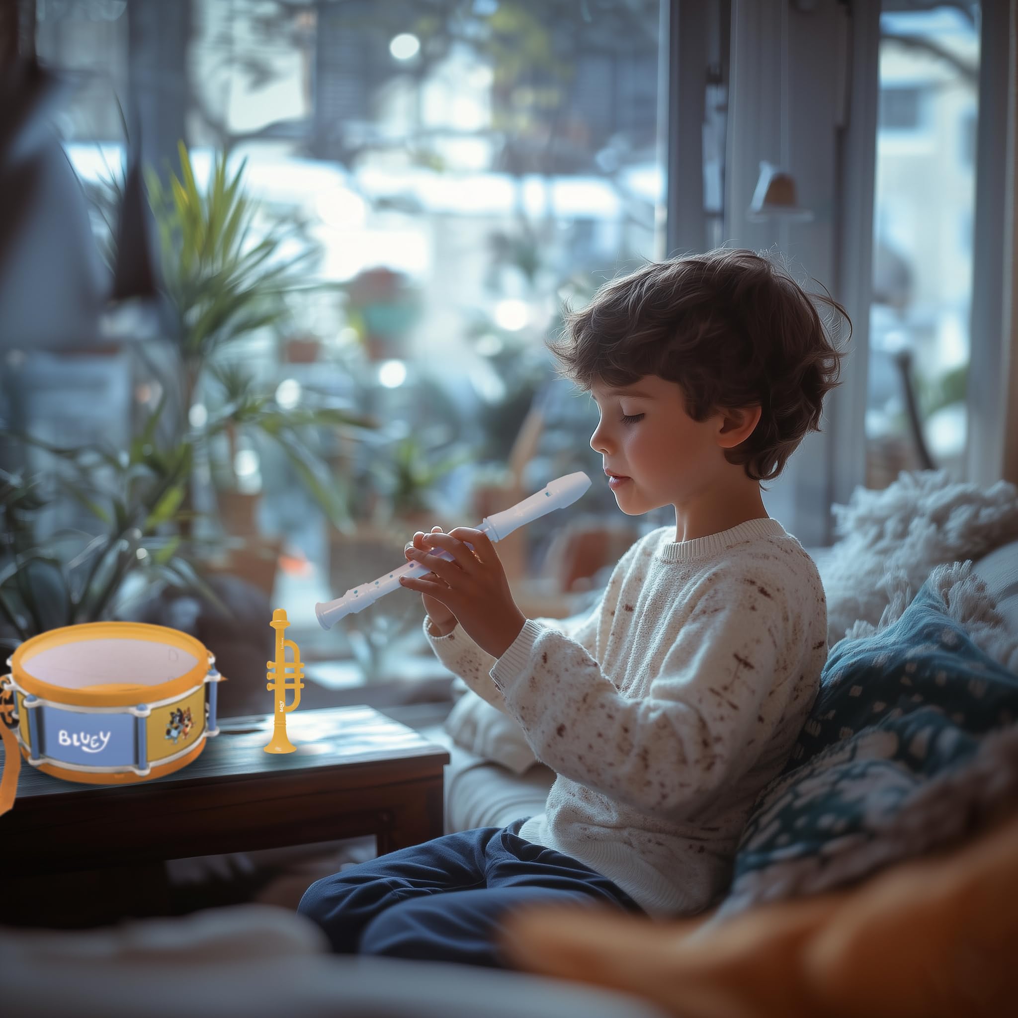 Lexibook Bluey 7-Piece Musical Instrument Set - Blue/Yellow 3