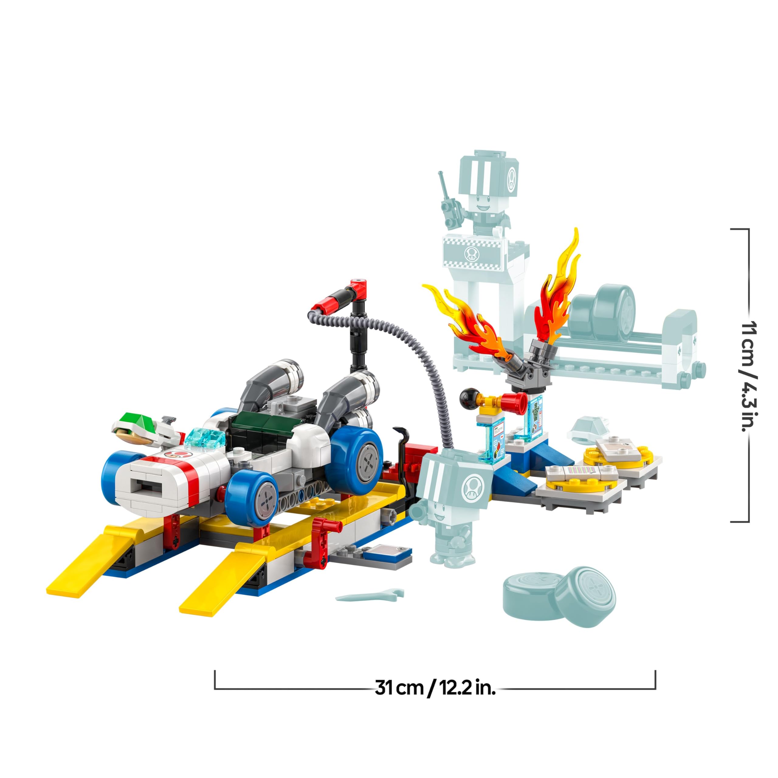 LEGO Super Mario: Mario Kart – Toad's Garage Set - Buildable B Dasher Kart & Mechanic Playset for Kids 8+