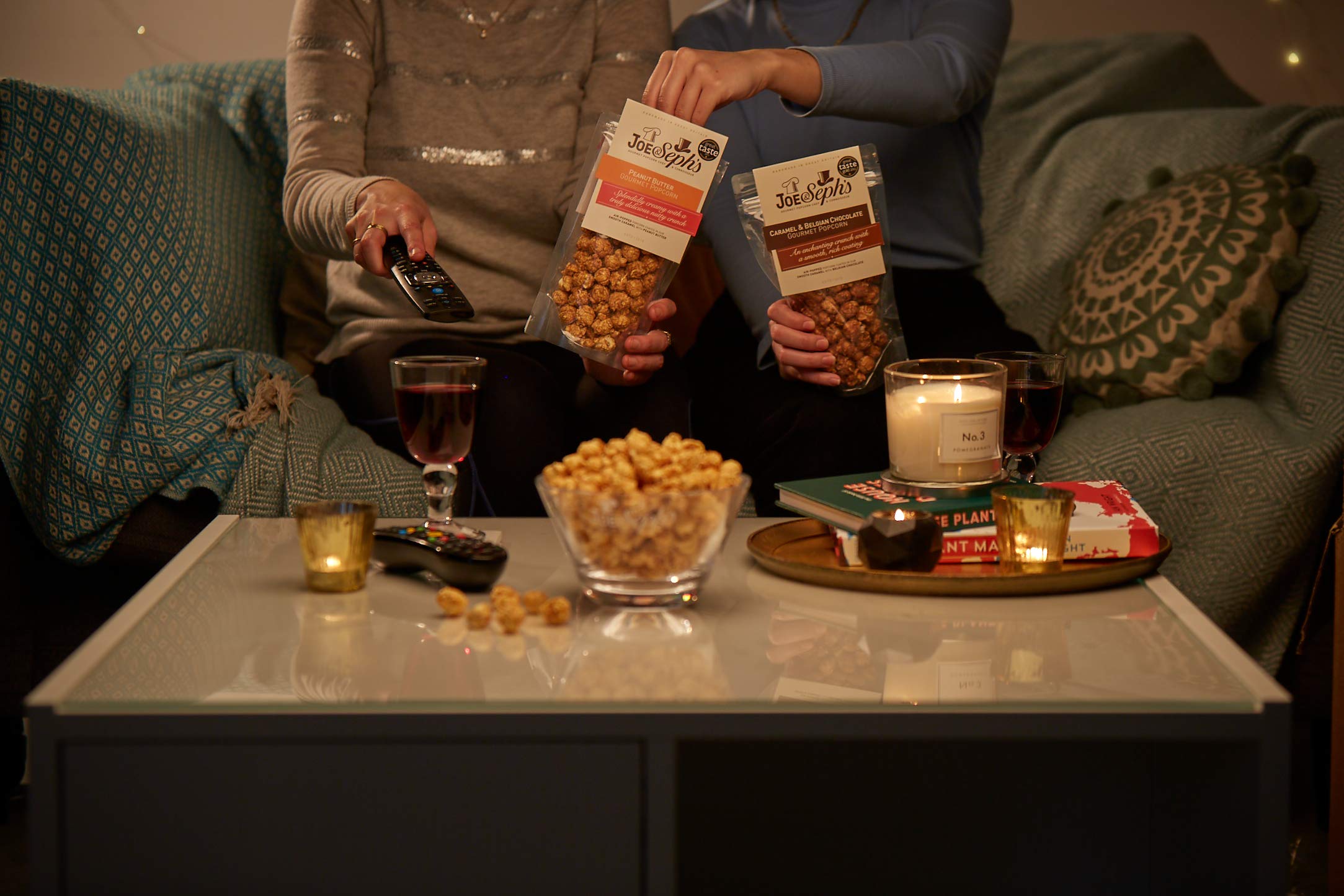 Joe & Seph's Belgian Chocolate Caramel Popcorn - Handmade Air-Popped Snack, 75g