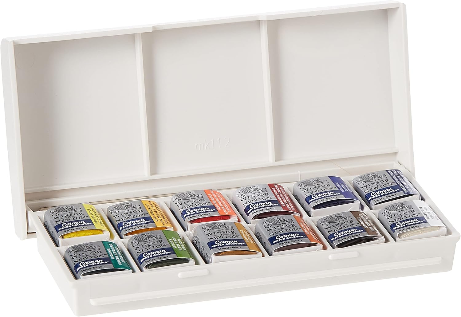Winsor & Newton Cotman Watercolour Paint Set - Sketchers Pocket Box with 12 Half Pans and Travel Brush 4