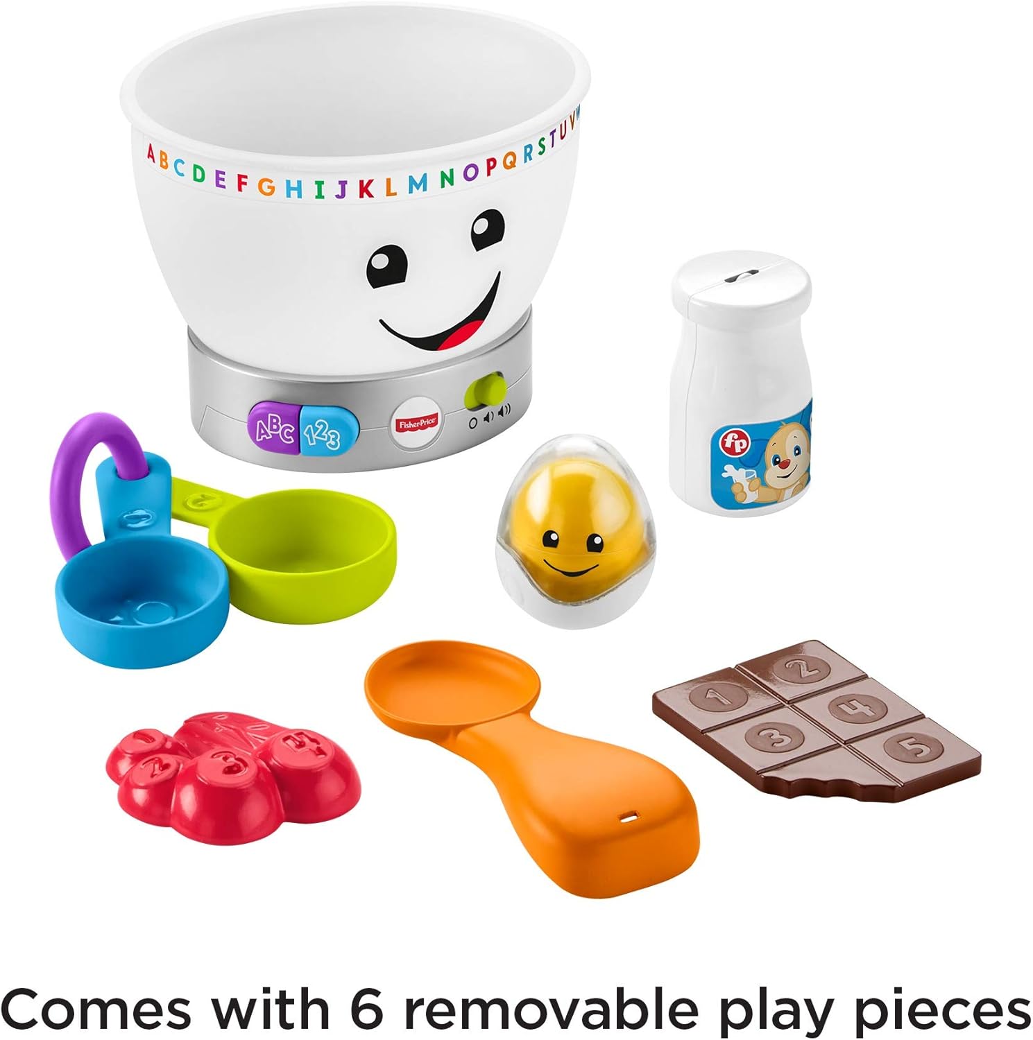 Fisher-Price Laugh & Learn Magic Colour Mixing Bowl - Light-Up Educational Pretend Play Toy for Toddlers 6M+