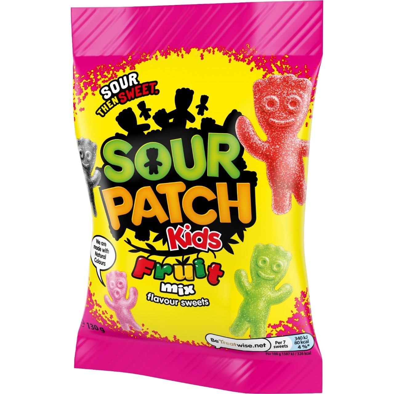 Sour Patch Kids, saure Süßigkeiten mit gemischtem Fruchtgeschmack, würzige und zähe vegane Süßigkeiten, 130 g