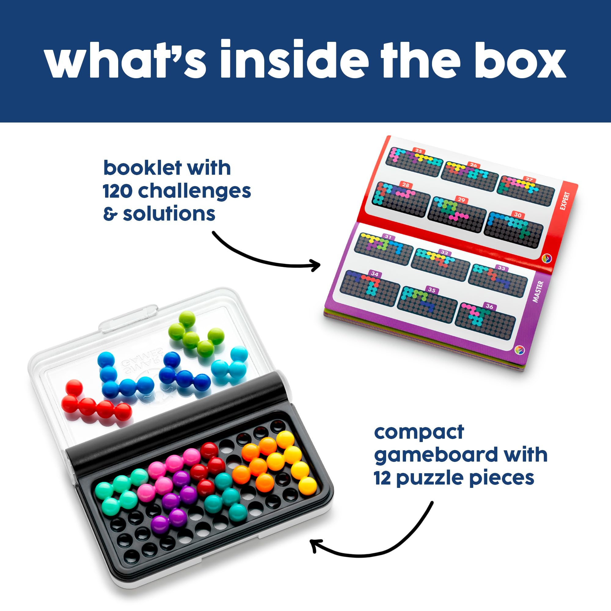 SmartGames IQ Puzzler Pro Single Player Brainteaser Game | 120 Challenges | Ages 6+