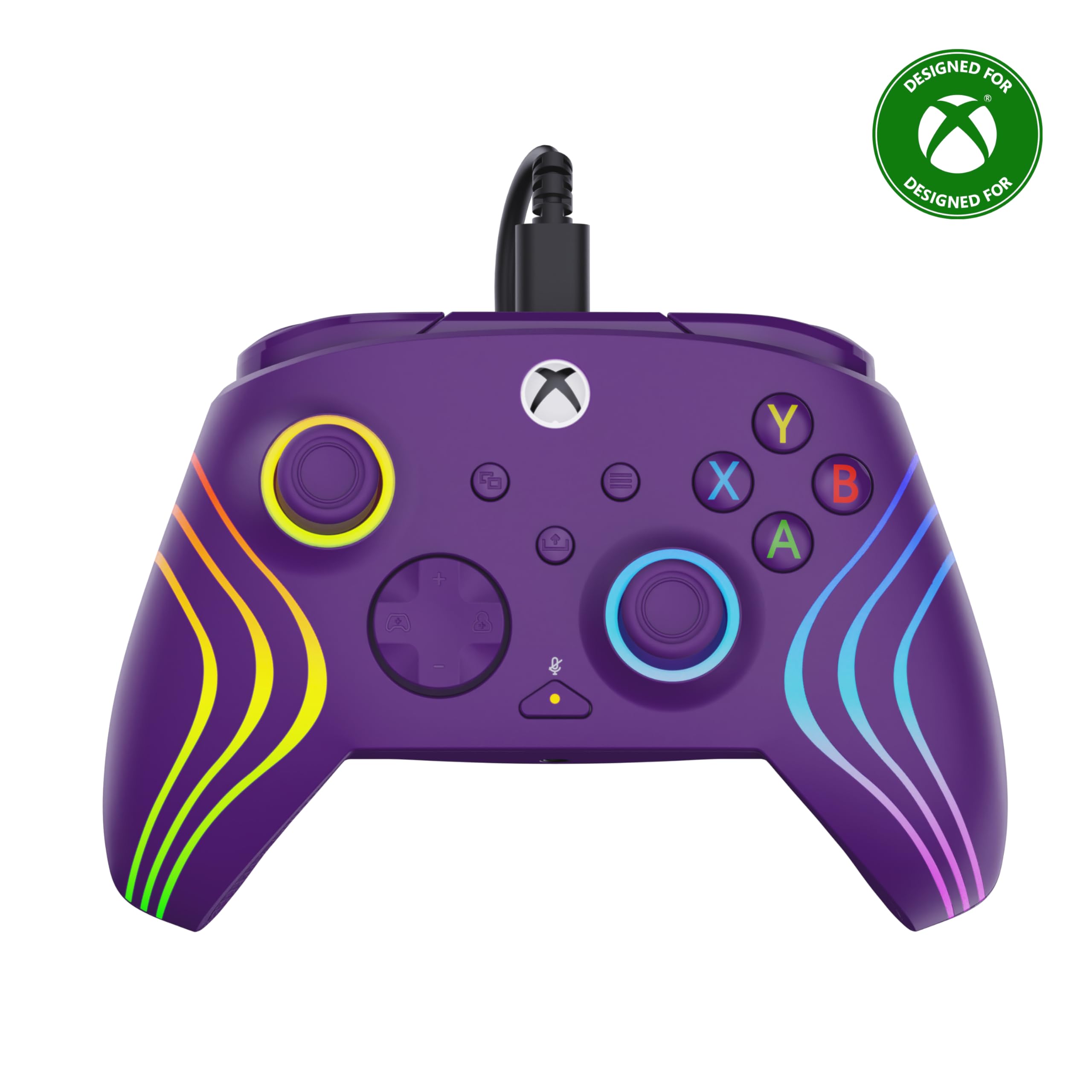 Turtle Beach Afterglow Wave Wired RGB Gaming Controller - Purple | Officially Licensed for Xbox & PC