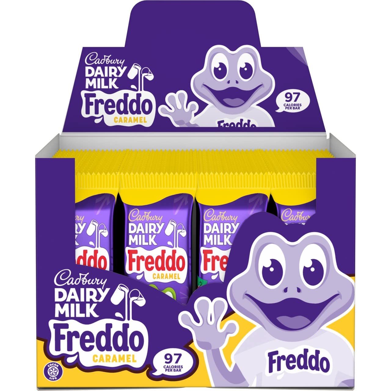 Cadbury Dairy Milk Freddo Karamell-Schokoriegel 19,5 g (Packung mit 60 Riegeln)