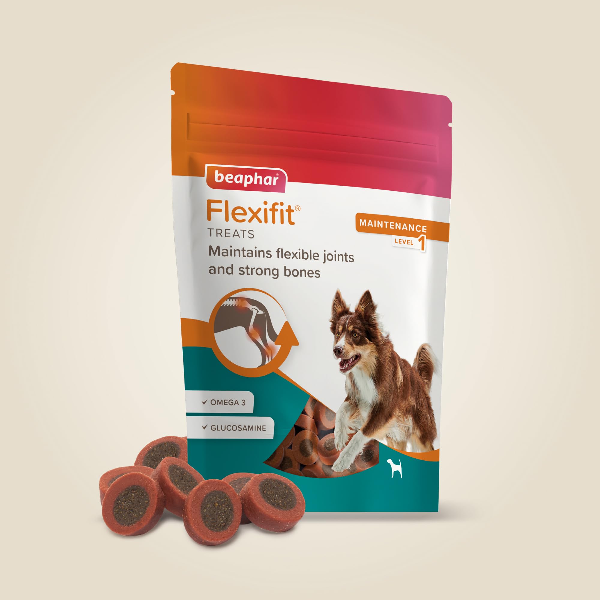 Beaphar Flexifit® Joint Care Treats for Adult Dogs - Glucosamine & Omega 3 | 150g