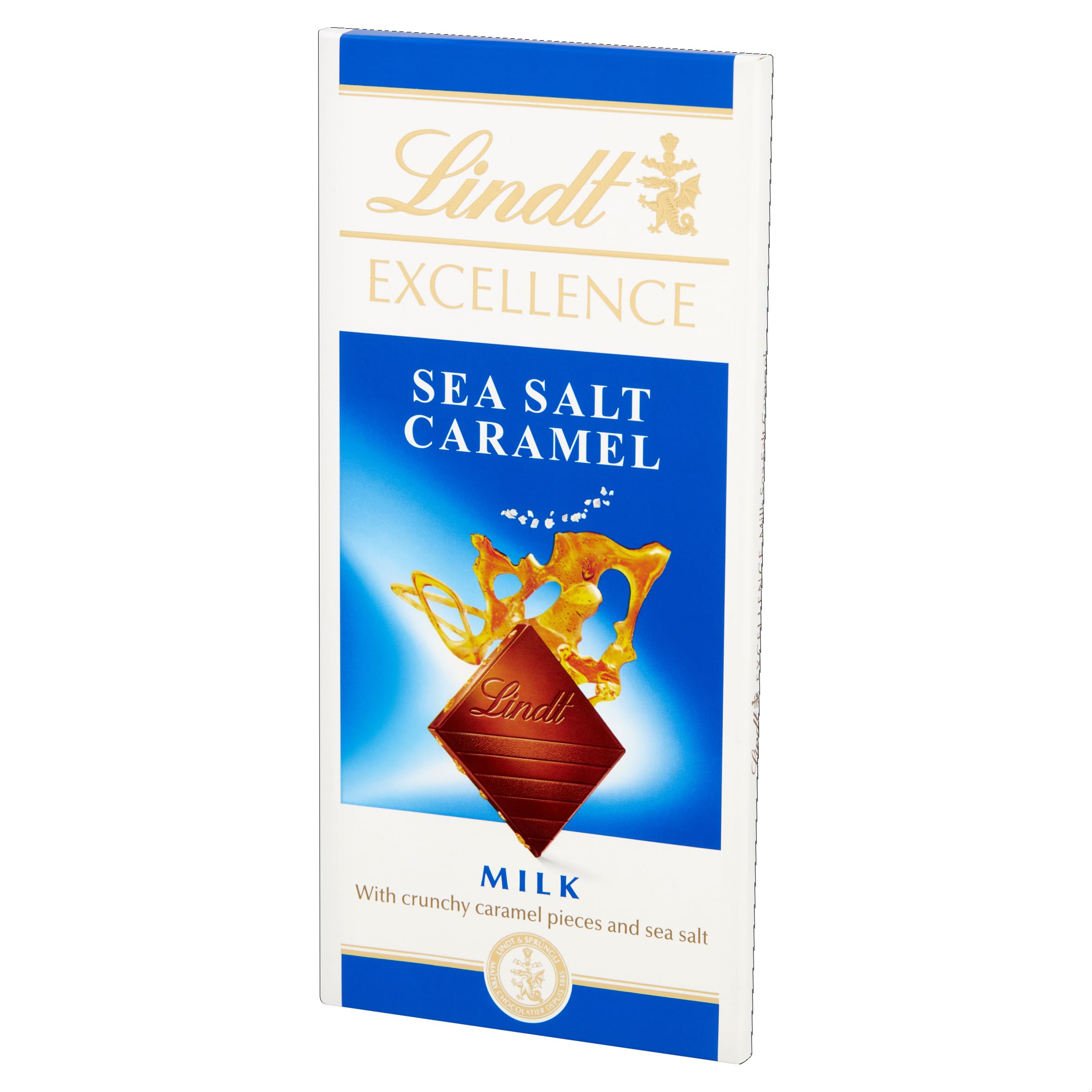 Lindt Excellence Milk Chocolate with Sea Salt & Caramel Bar, 100g 3