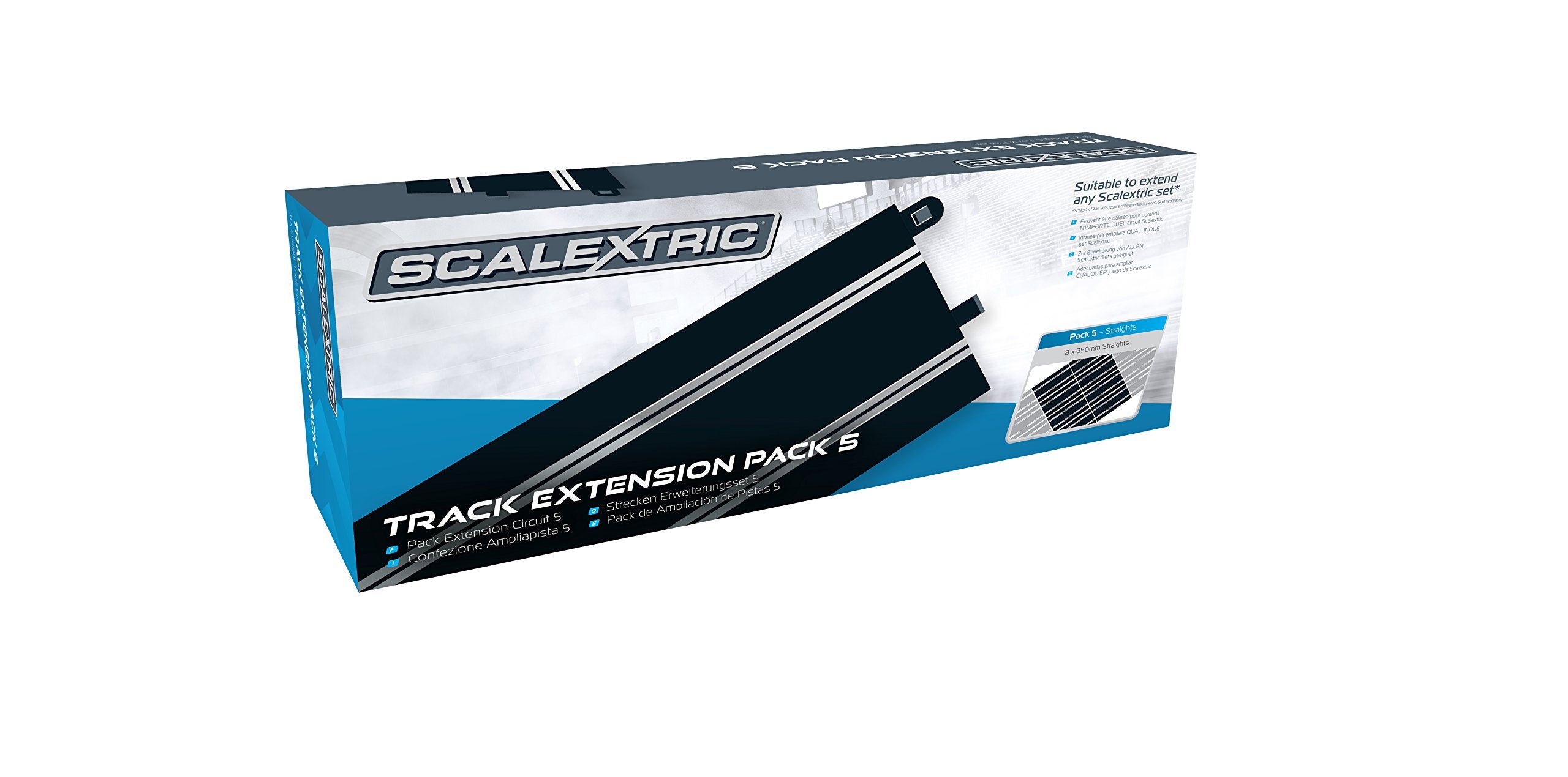 Scalextric C8554 Track Extension Pack 5 - 8 x 350mm Straights for 1:32 Slot Car Racing 4