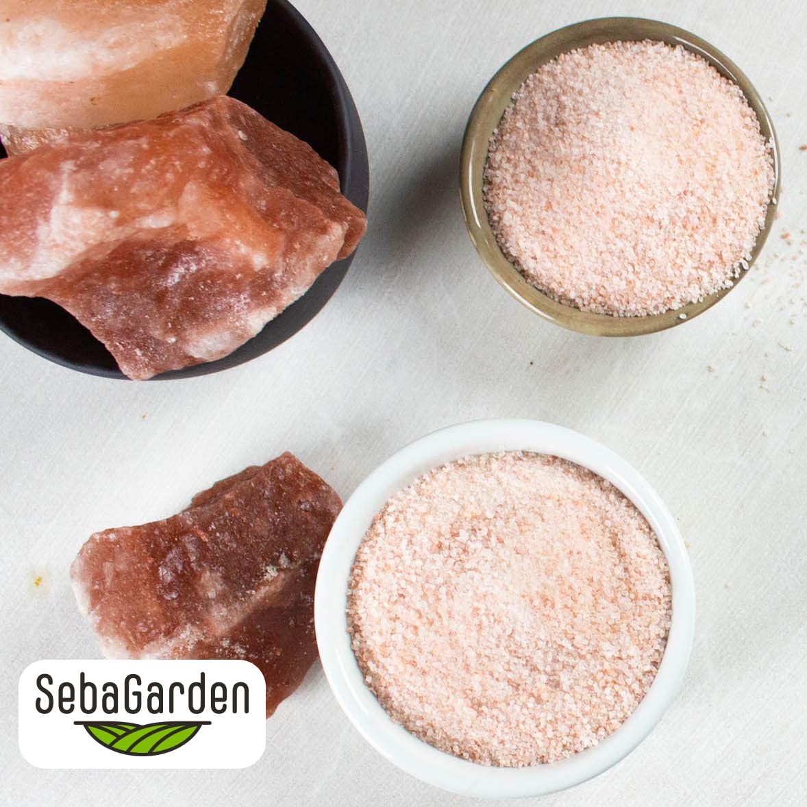 Seba Garden - 100% Pure Himalayan Pink Salt (Extra Fine, 1kg Resealable Doypack)