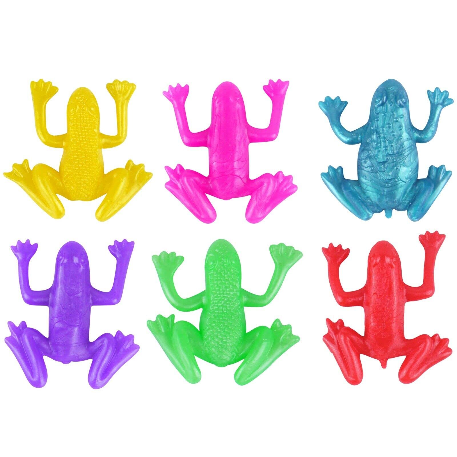 Multicolour Stretchy Frogs Party Bag Fillers - 24Pk for Kids Ages 3+ 3