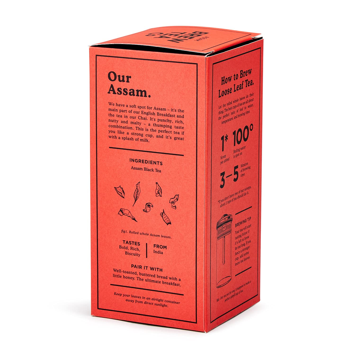 Brew Tea Co - Assam Black Tea - Bold & Rich - 113g Loose Leaf Tea