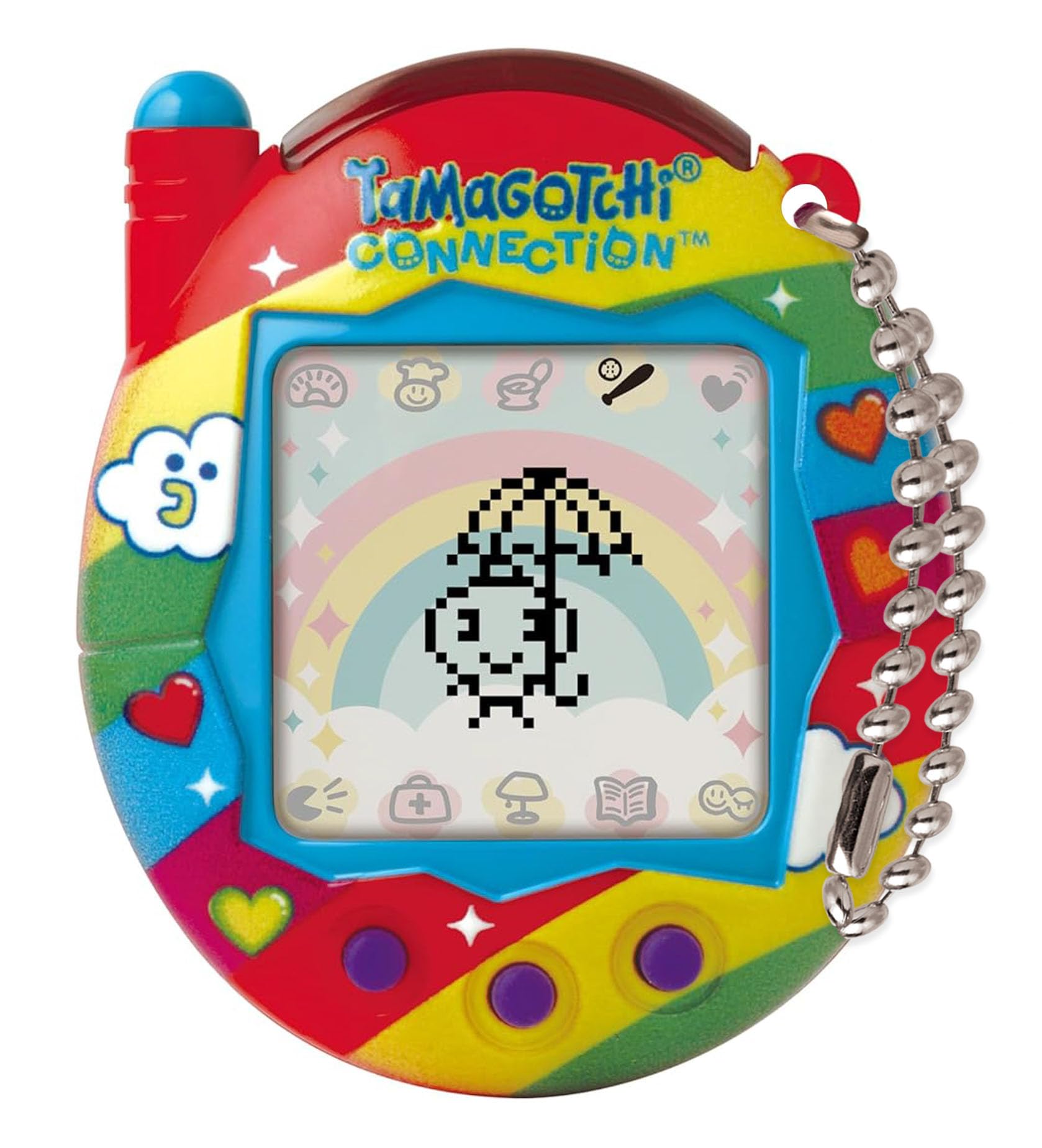 Tamagotchi Connection Digital Pet - Rainbow Sky Shell with Infrared Connection for Kids 8+ 5