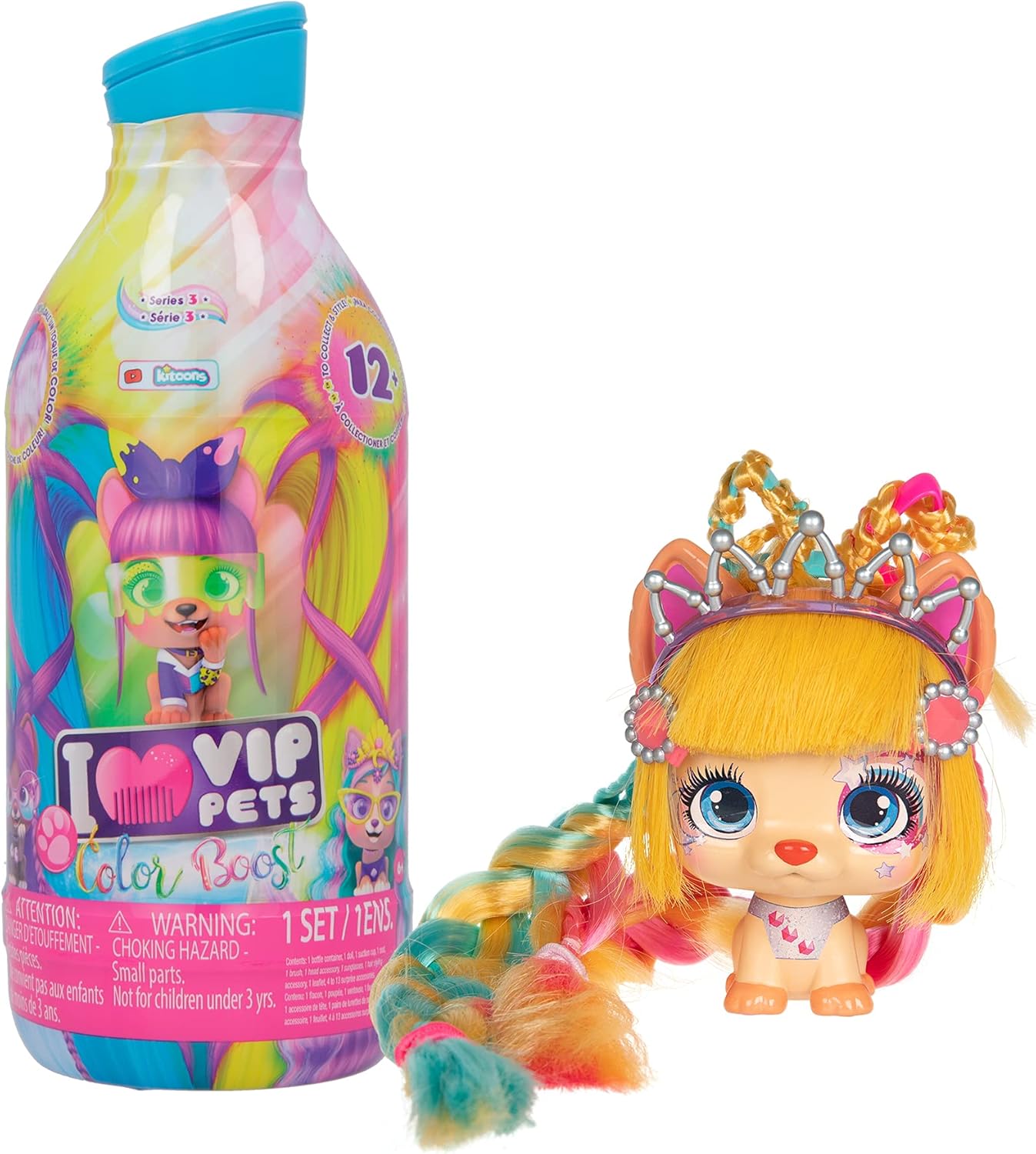 VIP Pets Color Boost - Surprise Collectible Puppy Doll with 30cm Long Hair to Style (Series 3)