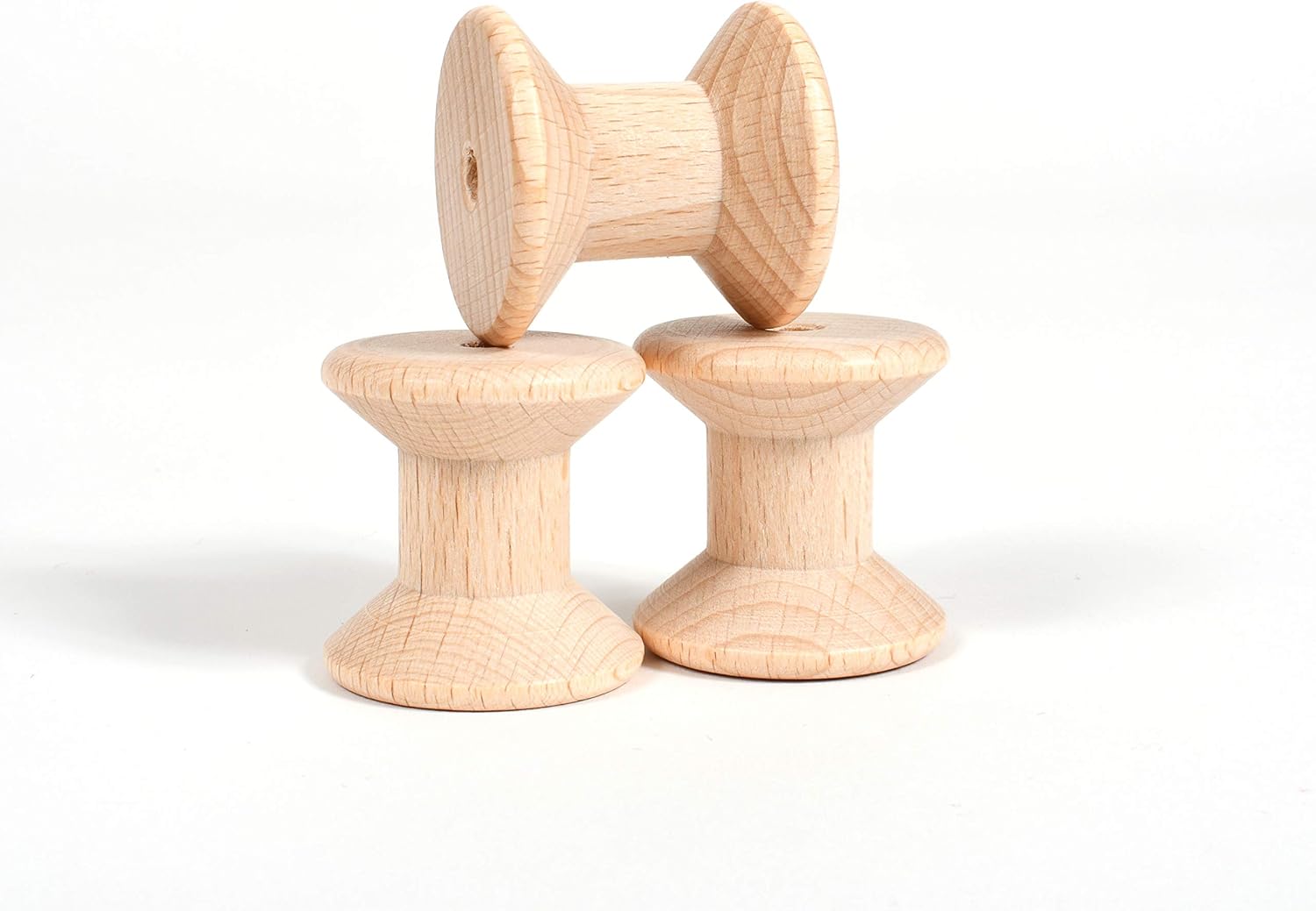 TickiT Natural Wooden Spools - Heuristic Play Set for Toddlers 6