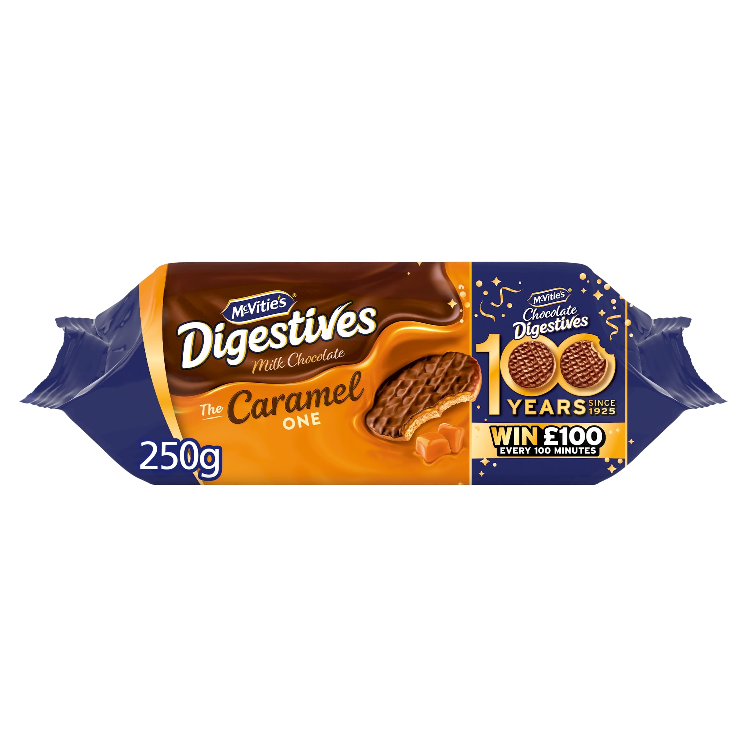 McVitie's Milk Chocolate Digestives Biscuits, The Caramel One, 250g (Pack of 1)
