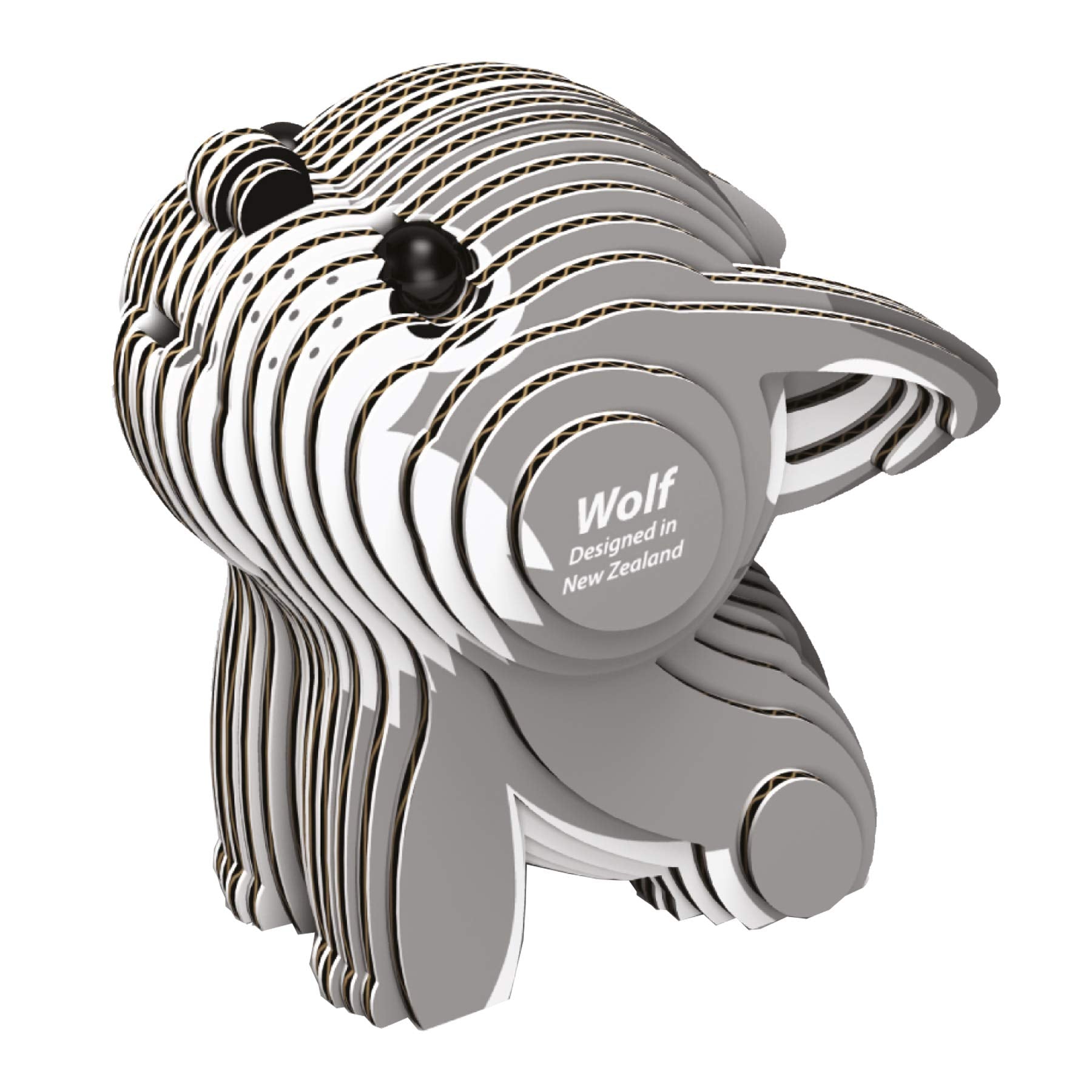 Brainstorm TOYS EUGY 3D Wolf Model Craft Kit | Biodegradable Card | Ages Child, Adult 3