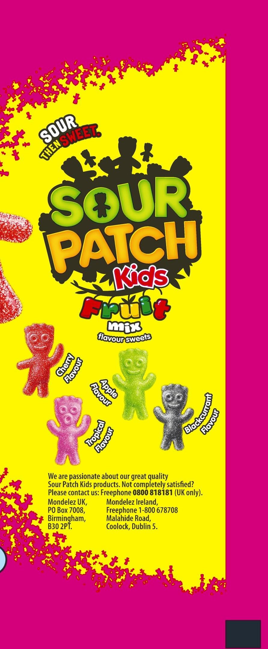 Sour Patch Kids, saure Süßigkeiten mit gemischtem Fruchtgeschmack, würzige und zähe vegane Süßigkeiten, 130 g 3