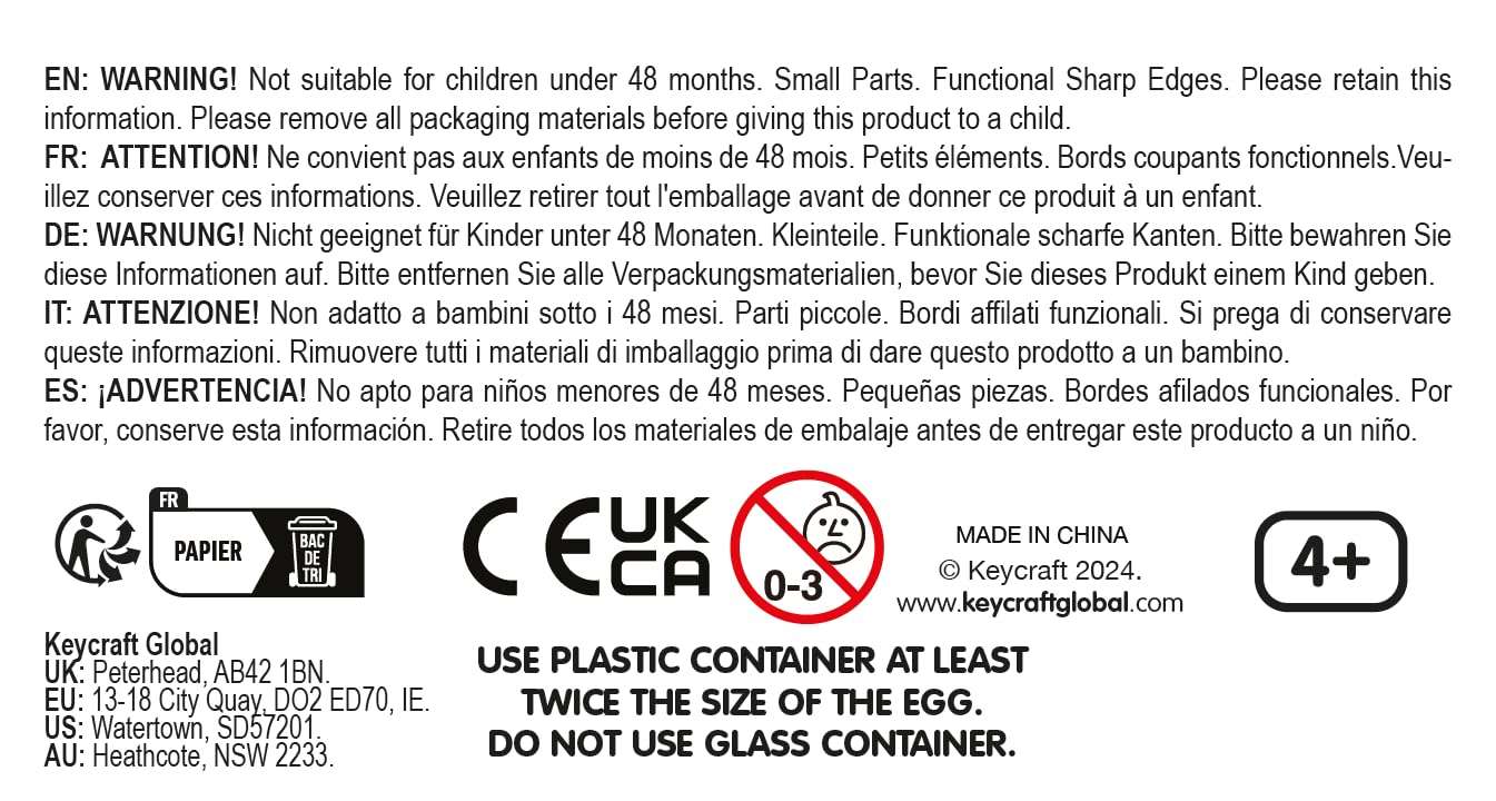 NURCHUMS Keycraft Hatching Triceratops Egg - Grow & Morph Dinosaur Toy for Kids 7