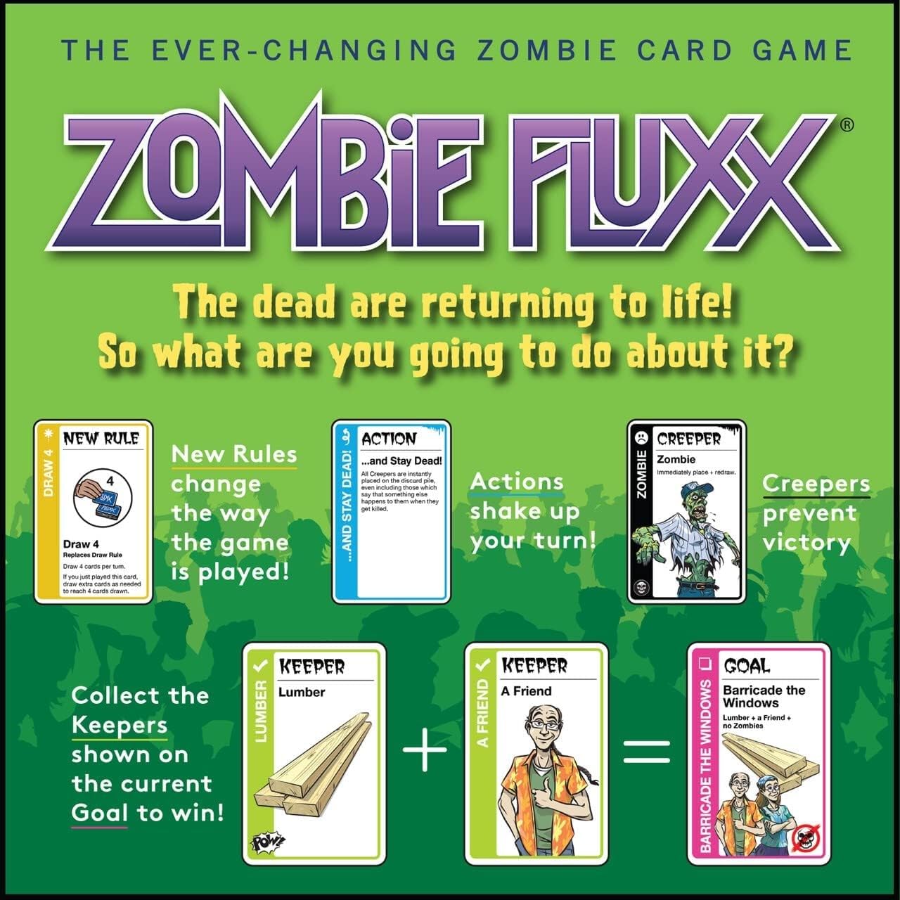 Looney Labs Zombie Fluxx Card Game, Multicoloured 3