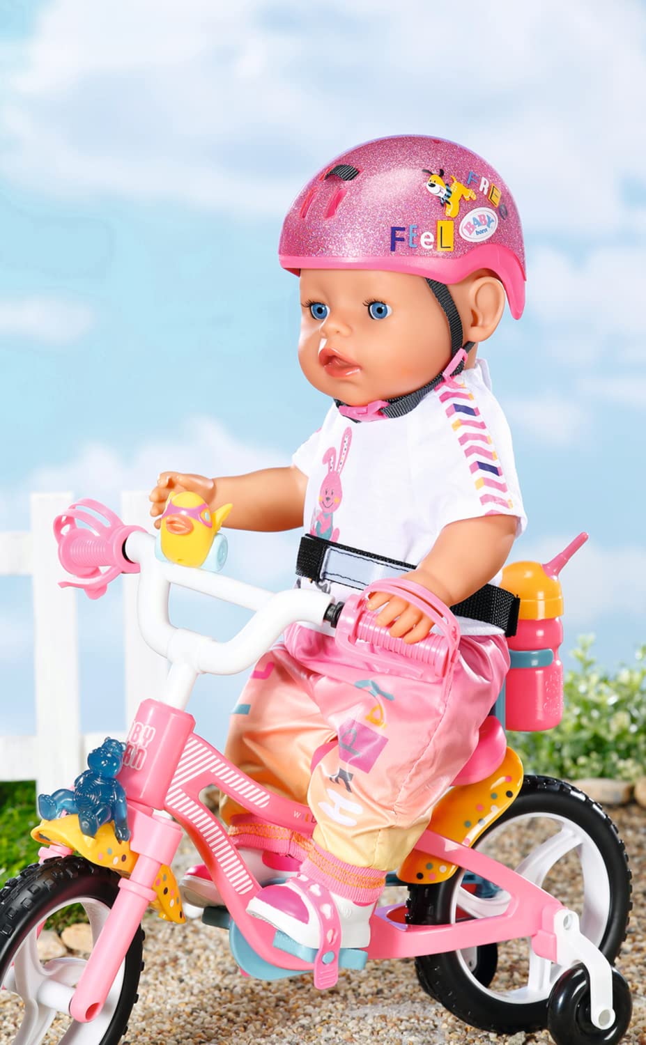 BABY Born 43 cm Doll Bike Helmet - Pink Glitter Safety Accessory for Kids 3+ 6