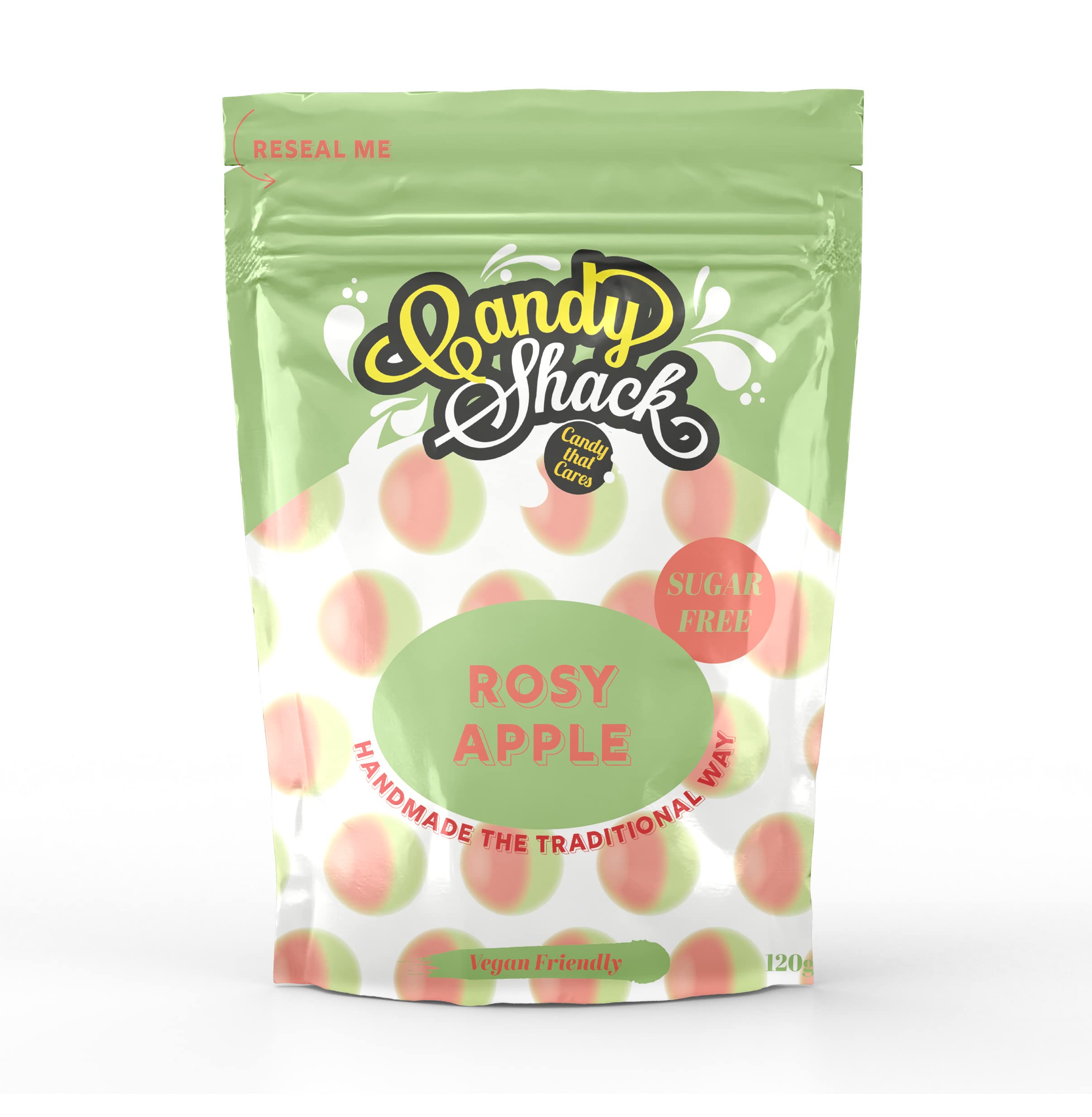 Candyshack Sugar Free Rosy Apples Liquorice | 120g Pack | Vegan & Gluten Free