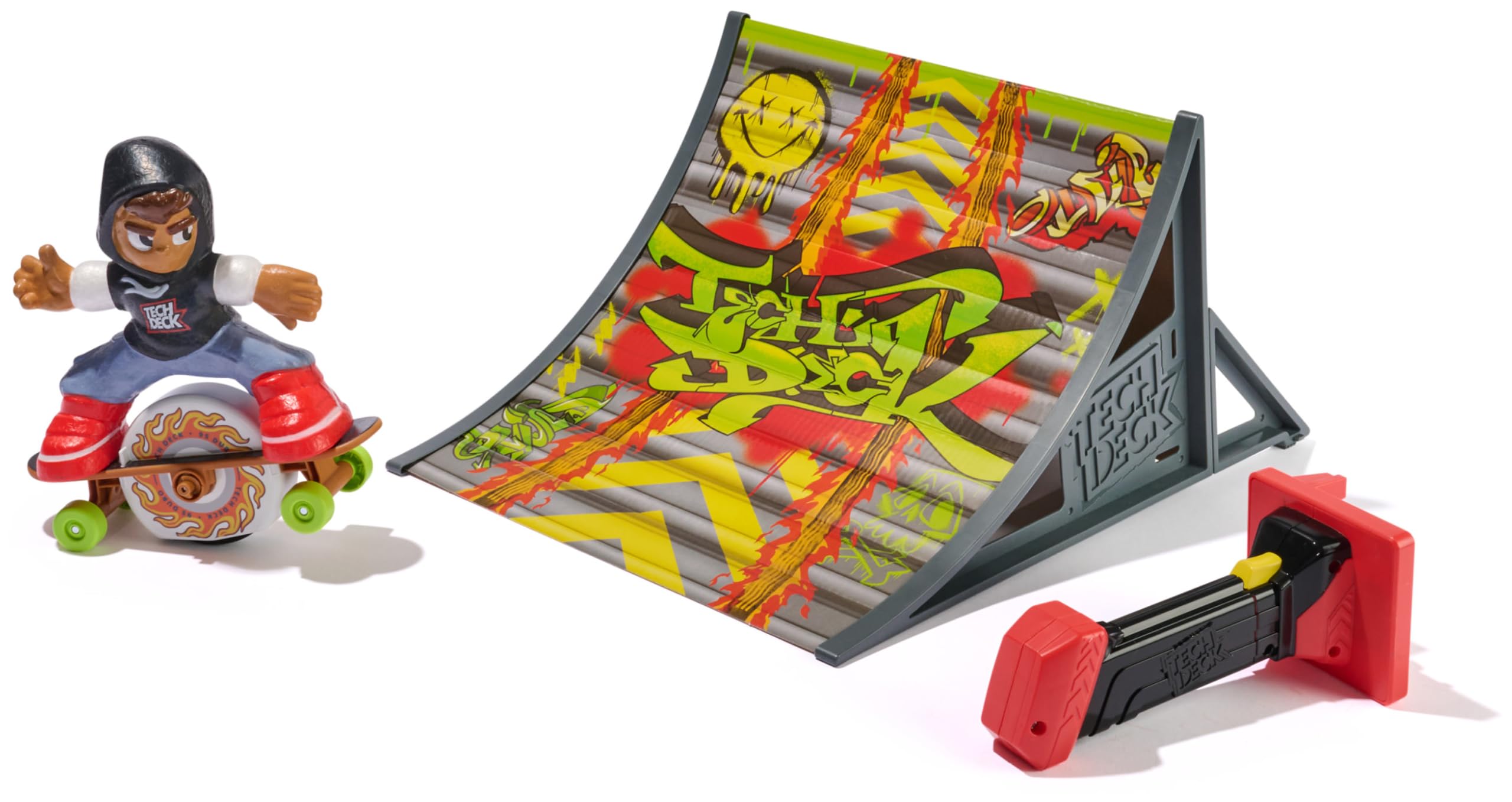 Tech Deck Shred N' Blast Skateboard - Motorized Finger Skateboard with Ramp for Kids 5+ 4