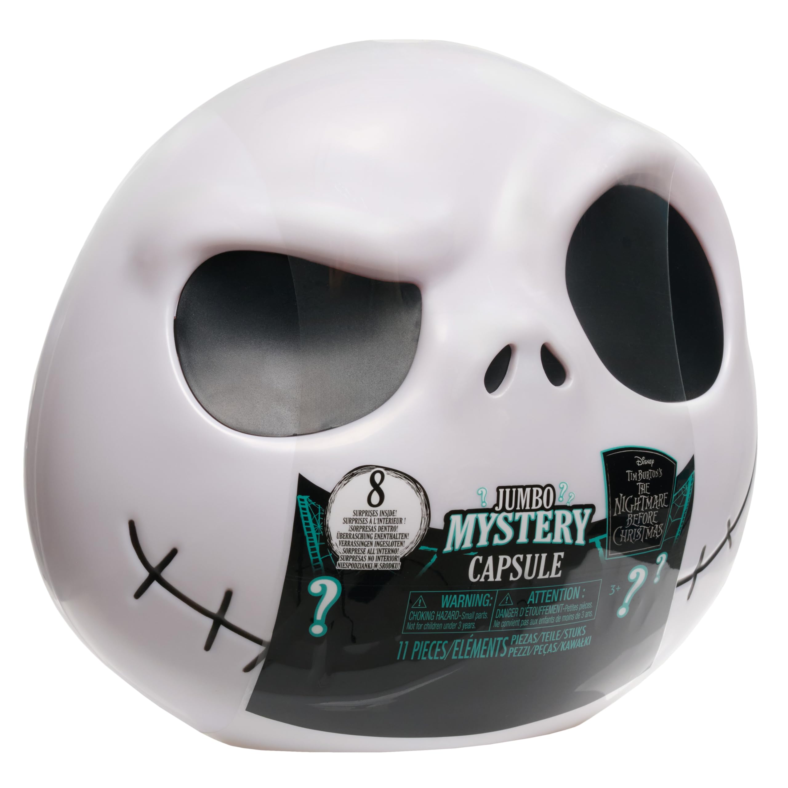 Disney Tim Burton's The Nightmare Before Christmas Jumbo Mystery Capsule - 8 Frightfully Fun Surprises, Ages 3+ 7