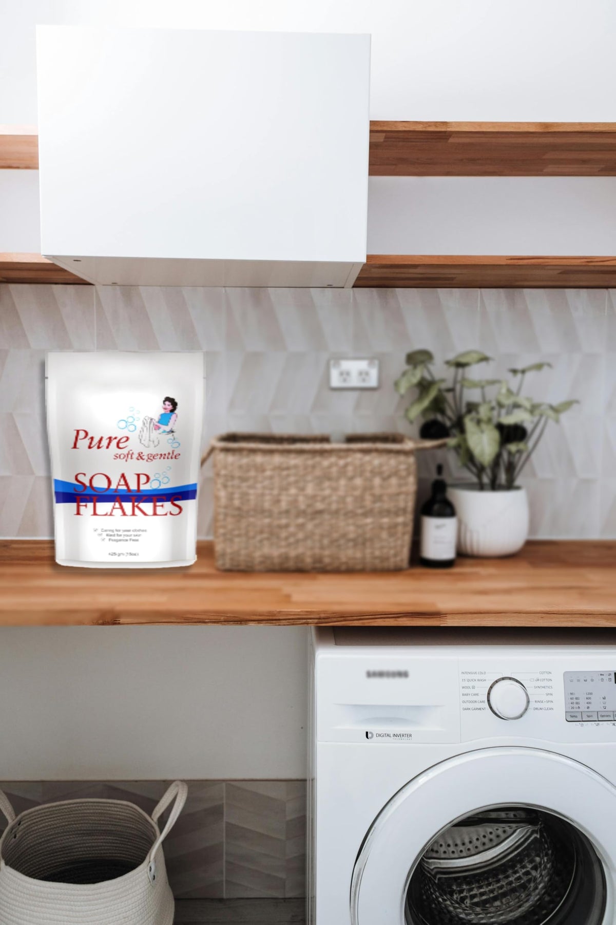 Playlearn Pure Soap Flakes Powder Detergent - 425g, 10 Washes