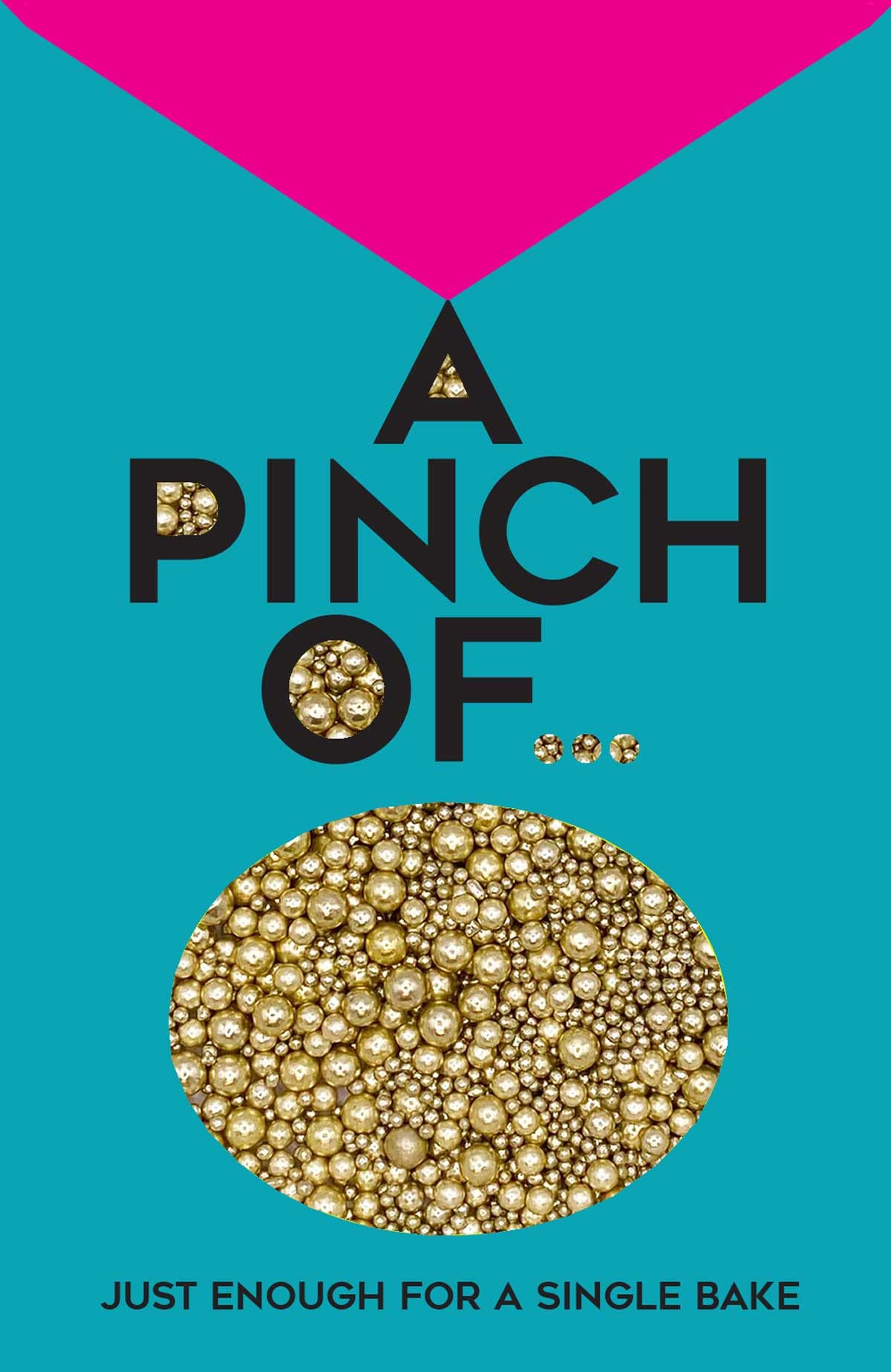 A Pinch of Pearls Mix - High Shine Metallic Gold Sprinkles for Cakes | 30g Pouch