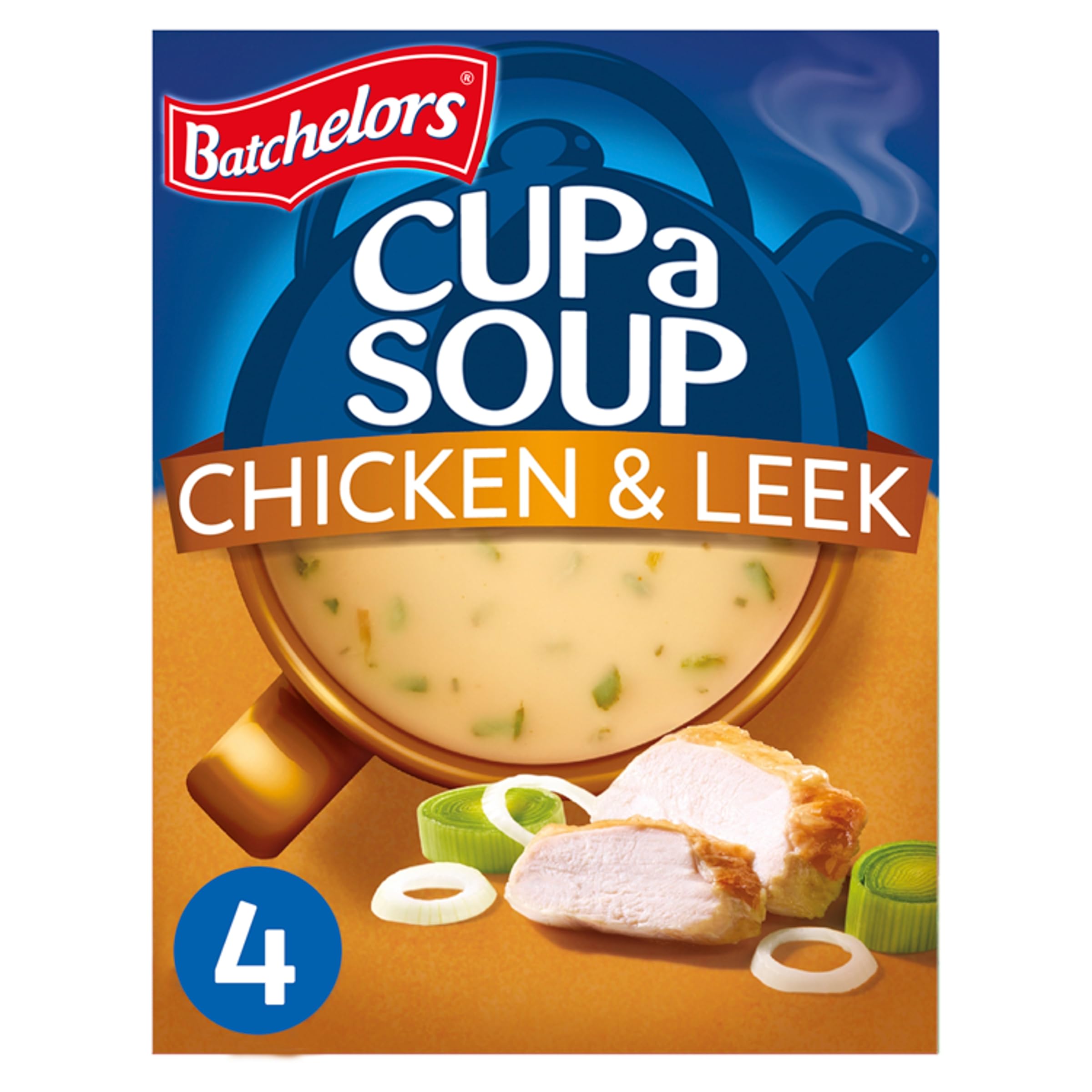 Batchelors Cup a Soup Chicken & Leek Instant Soup Sachets, 4 Sachets, 86 g