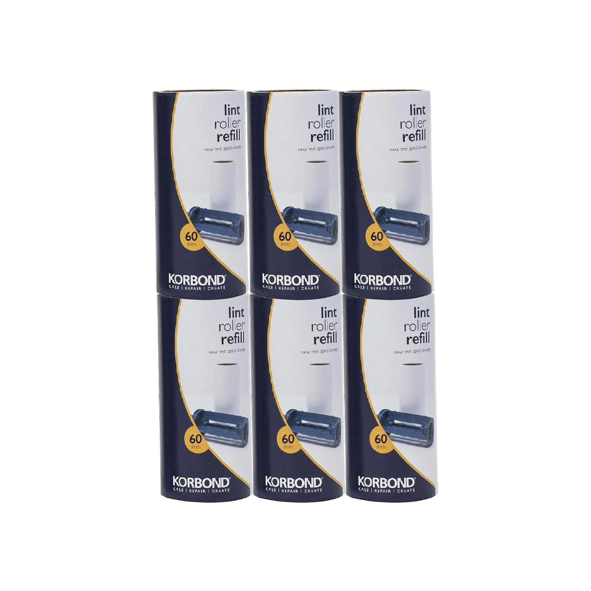 KORBOND Lint Roller and Refill Set - 451 Extra Sticky Sheets 5