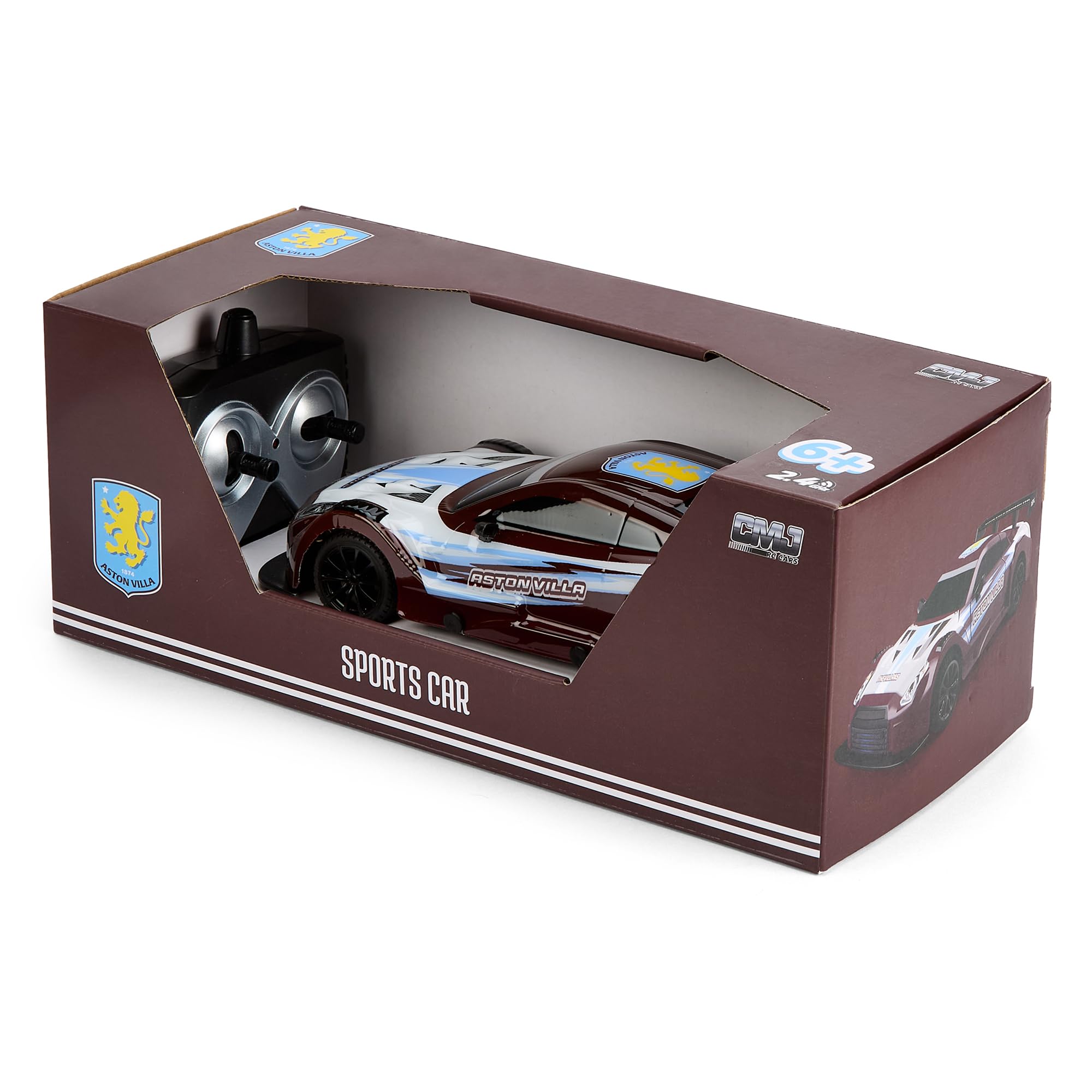 Aston Villa FC Officially Licensed RC Sports Car - 1:24 Scale Remote Controlled Vehicle for Kids 4
