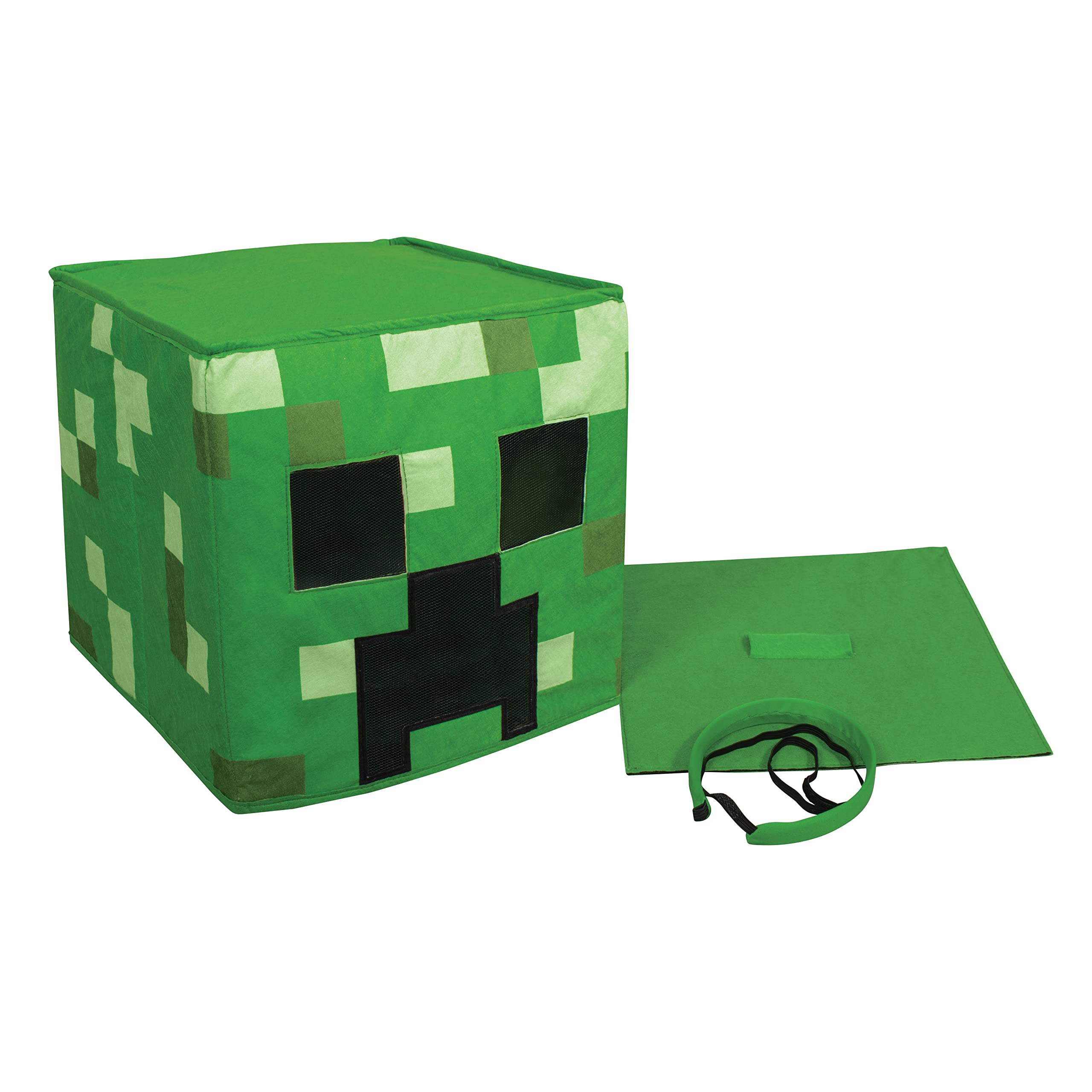 Disguise Minecraft Creeper Block Head Headpiece 5