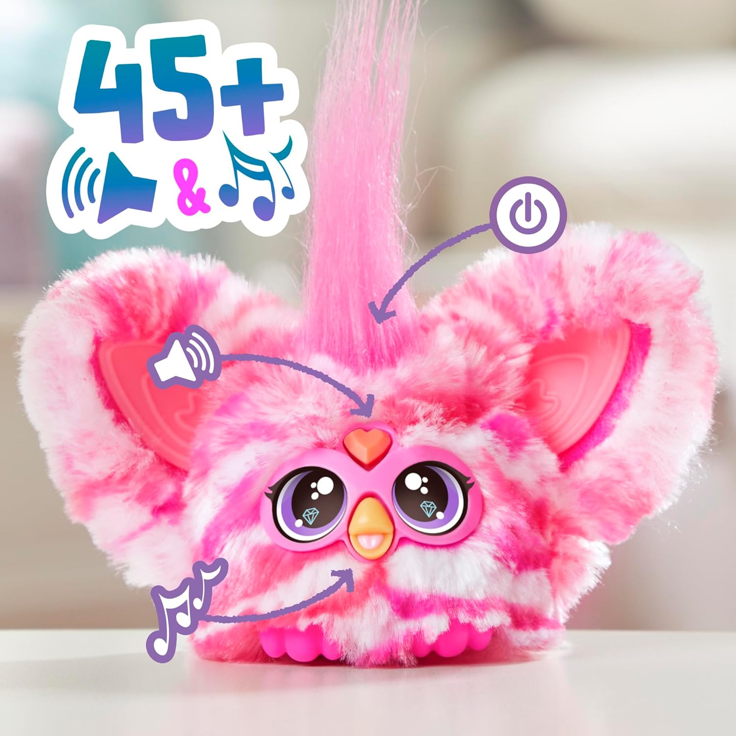 Furby Bub-Lee K-Pop Mini Electronic Plush Toy with Sound & Keychain 4