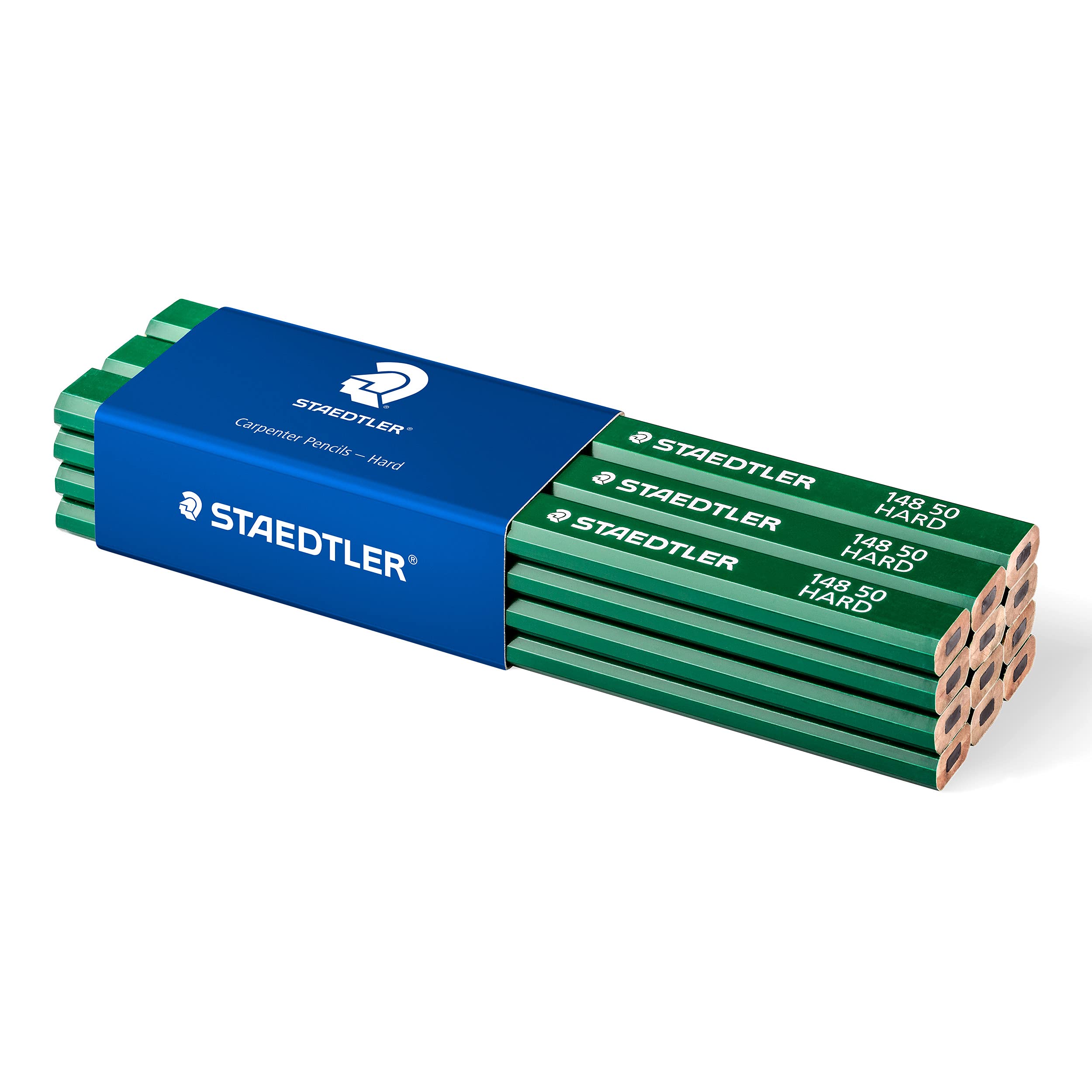 STAEDTLER 148 50 Hard Carpenters Pencil - 6H Lead, Pack of 12