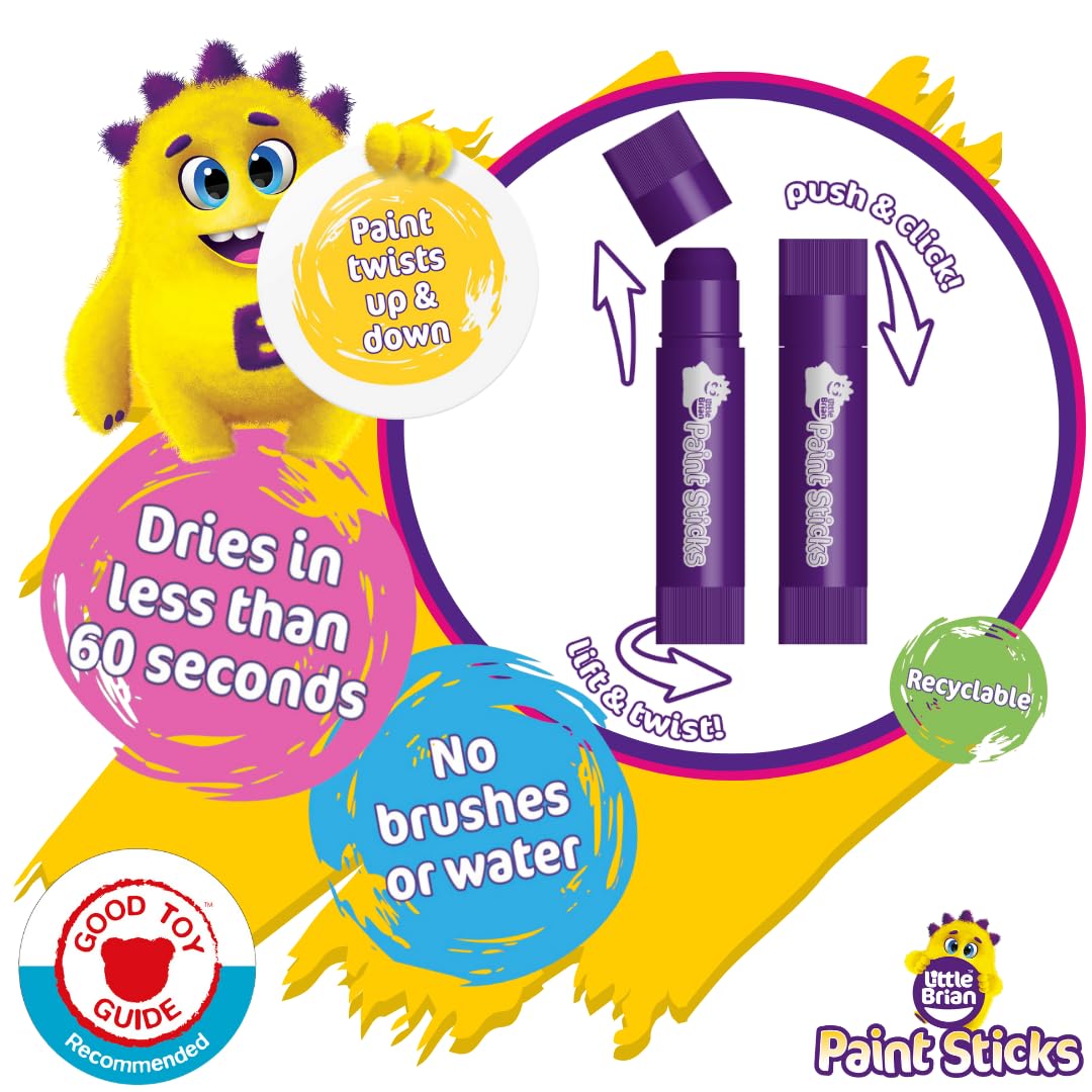 Little Brian Paint Sticks - Mess-Free Kids Painting Set for Creative Play 16