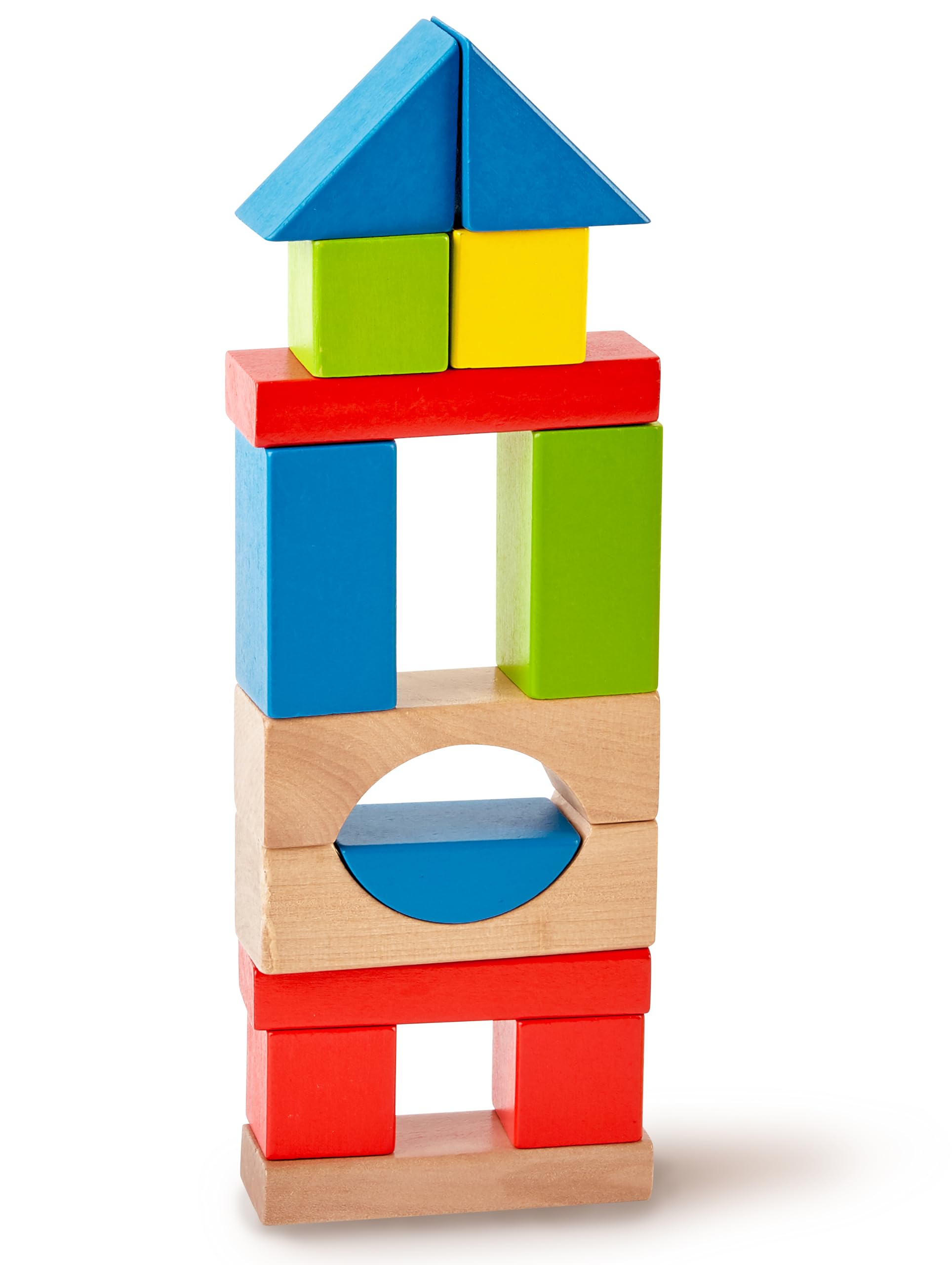 Hape Maple Blocks Wooden Building Blocks Set - 50 Pieces, Assorted Shapes & Colors | Ages 12M+ | E0409 4
