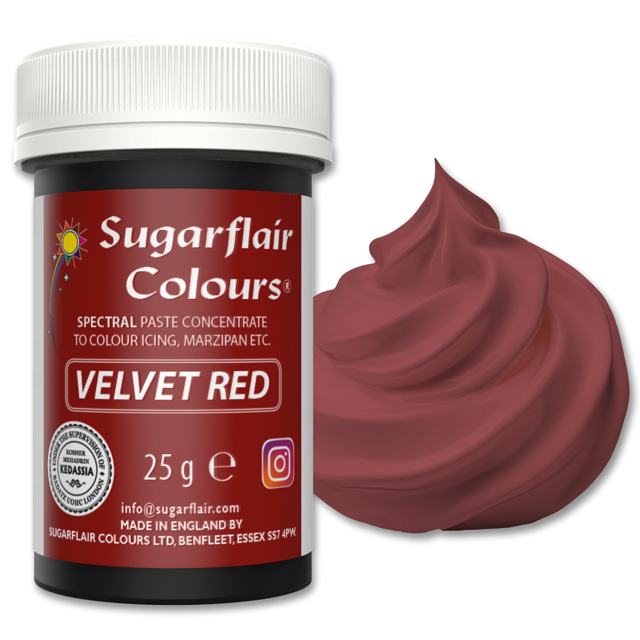 Sugarflair - Spectral Velvet Red Food Colouring Paste (25g) 5