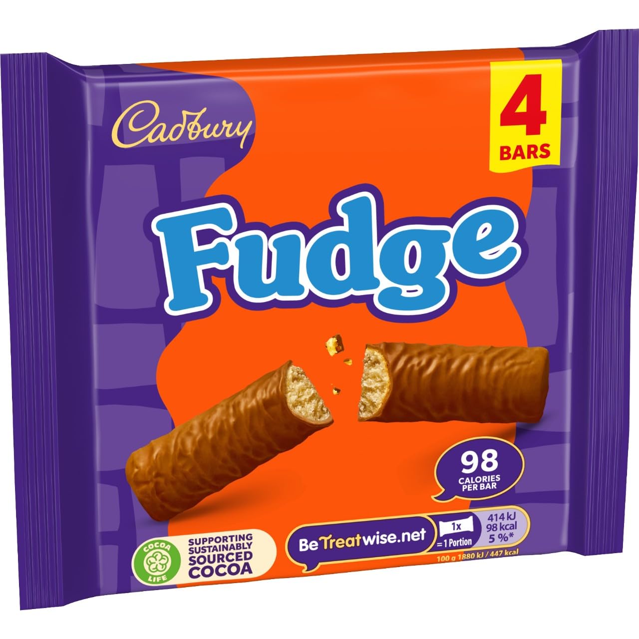 Cadbury Milk Chocolate Fudge Bar, 88 g (Pack of 4) 5
