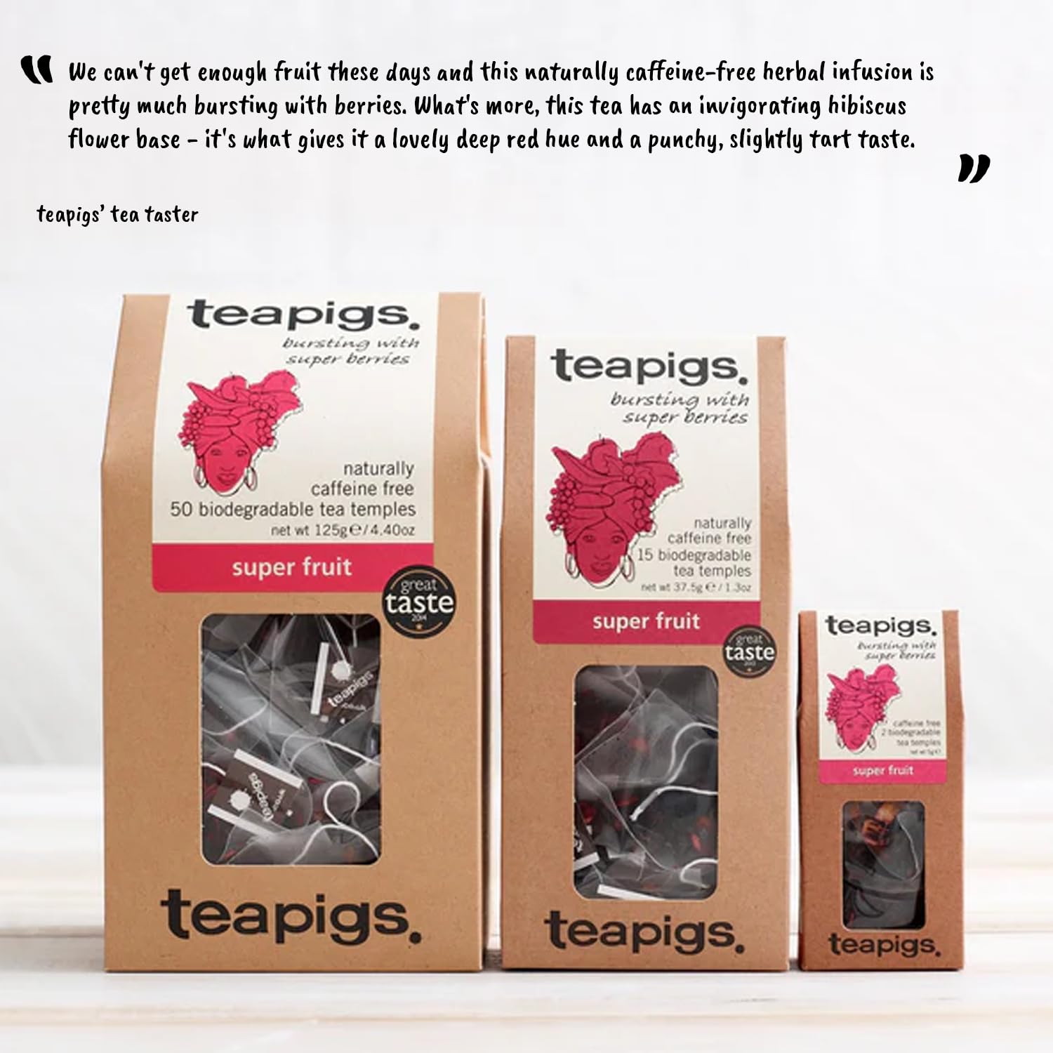 teapigs Super Fruit Tea - Caffeine-Free Herbal Tea Bags with Hibiscus & Berries - 50 Bags 5