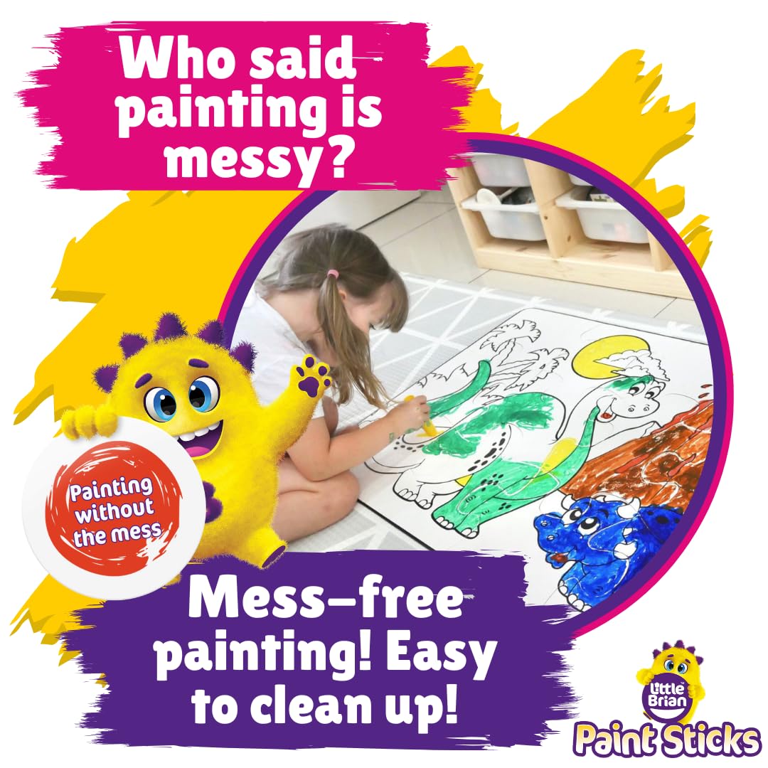 Little Brian Paint Sticks - Mess-Free Kids Painting Set for Creative Play 18