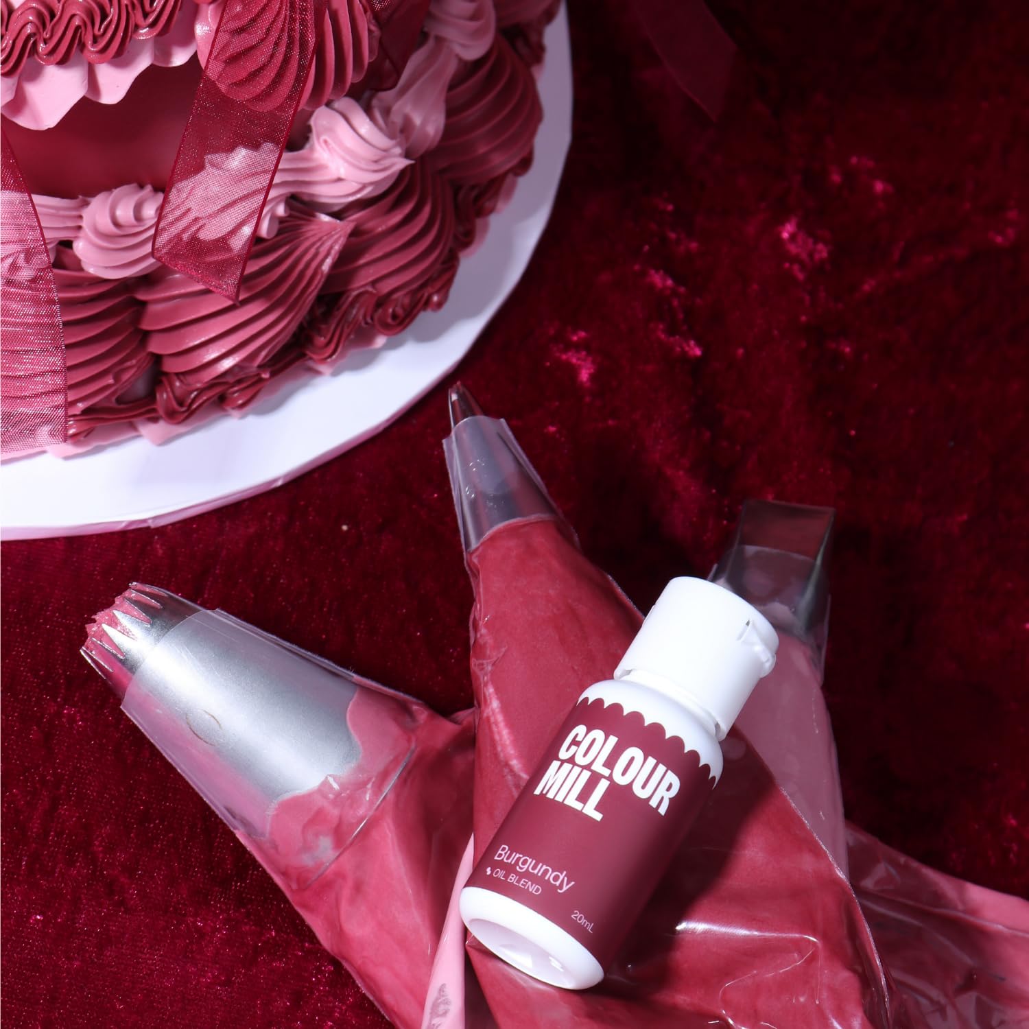 Colour Mill Oil Blend Food Colouring Burgundy - 20ml Squeeze Bottle 8