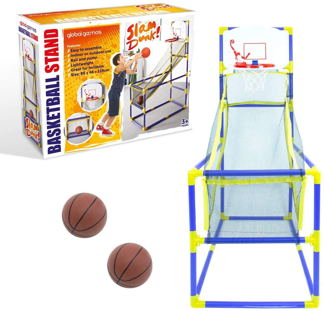 Global Gizmos 55639 Arcade Basketball Hoop - Indoor/Outdoor Use | Easy Assembly | Includes 2 Balls & Pump