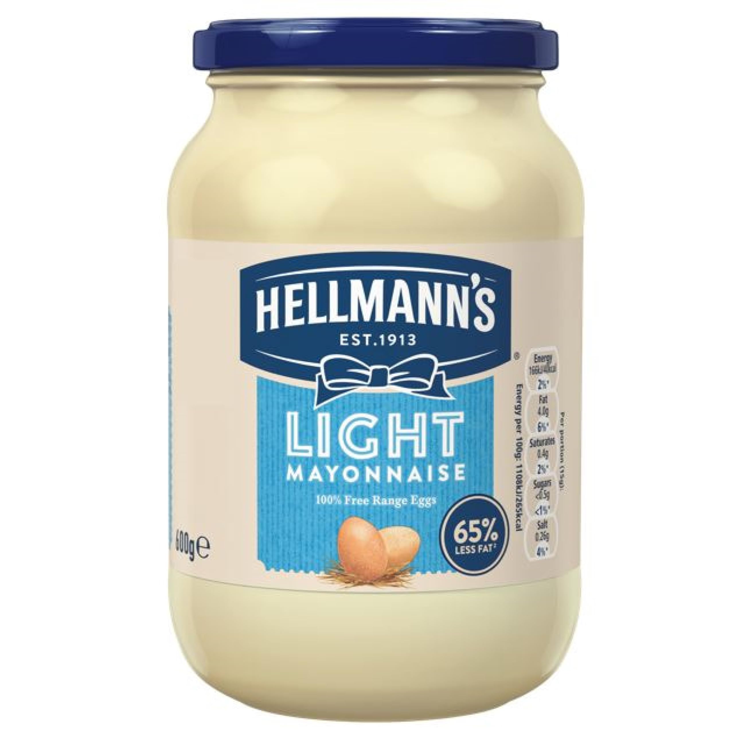 Hellmann's Light Mayonnaise - Creamy Low-Fat Mayo with 100% Free-Range Eggs