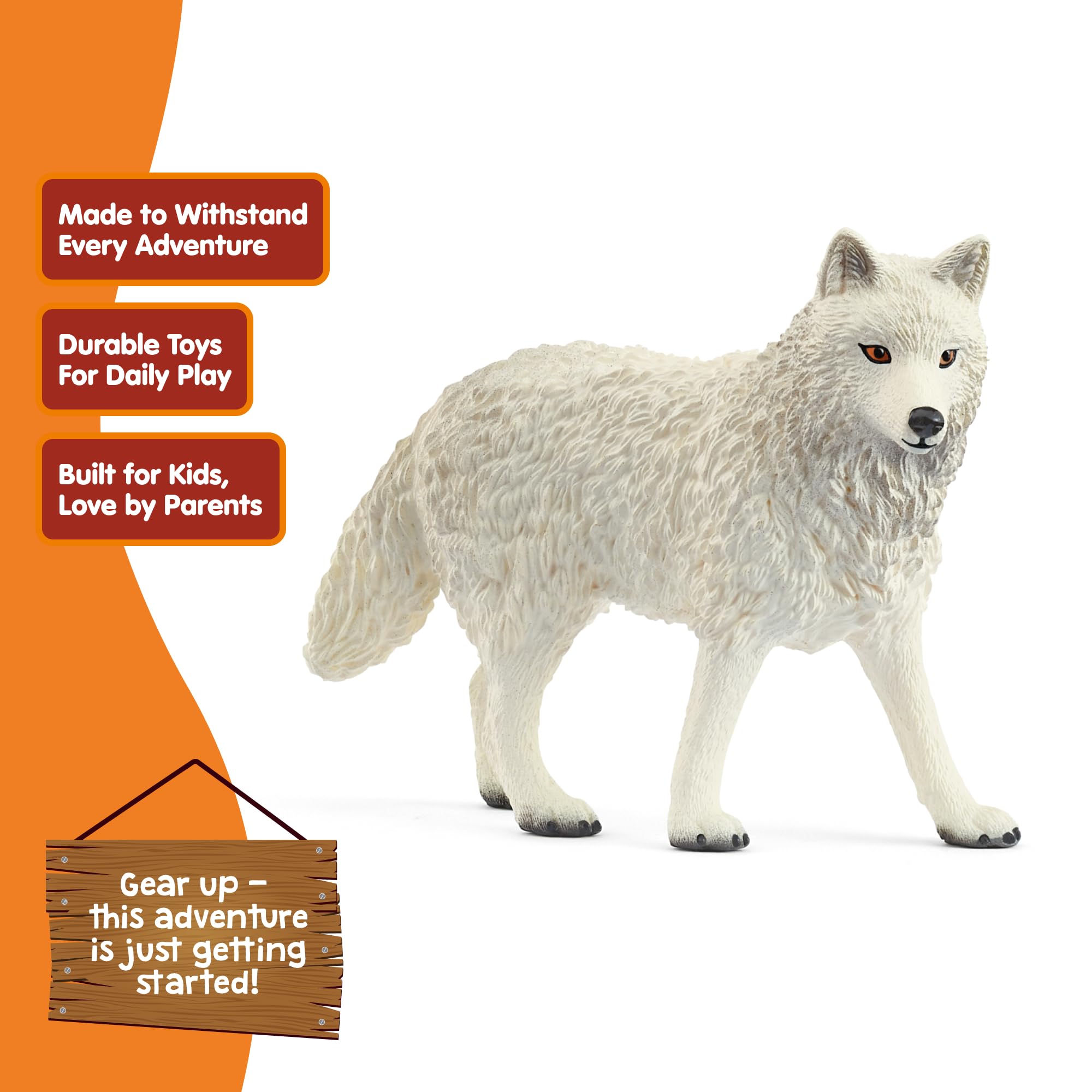 Schleich 14880 Arctic Wolf Figurine - Realistic Animal Play Figure for Ages 3+ 7